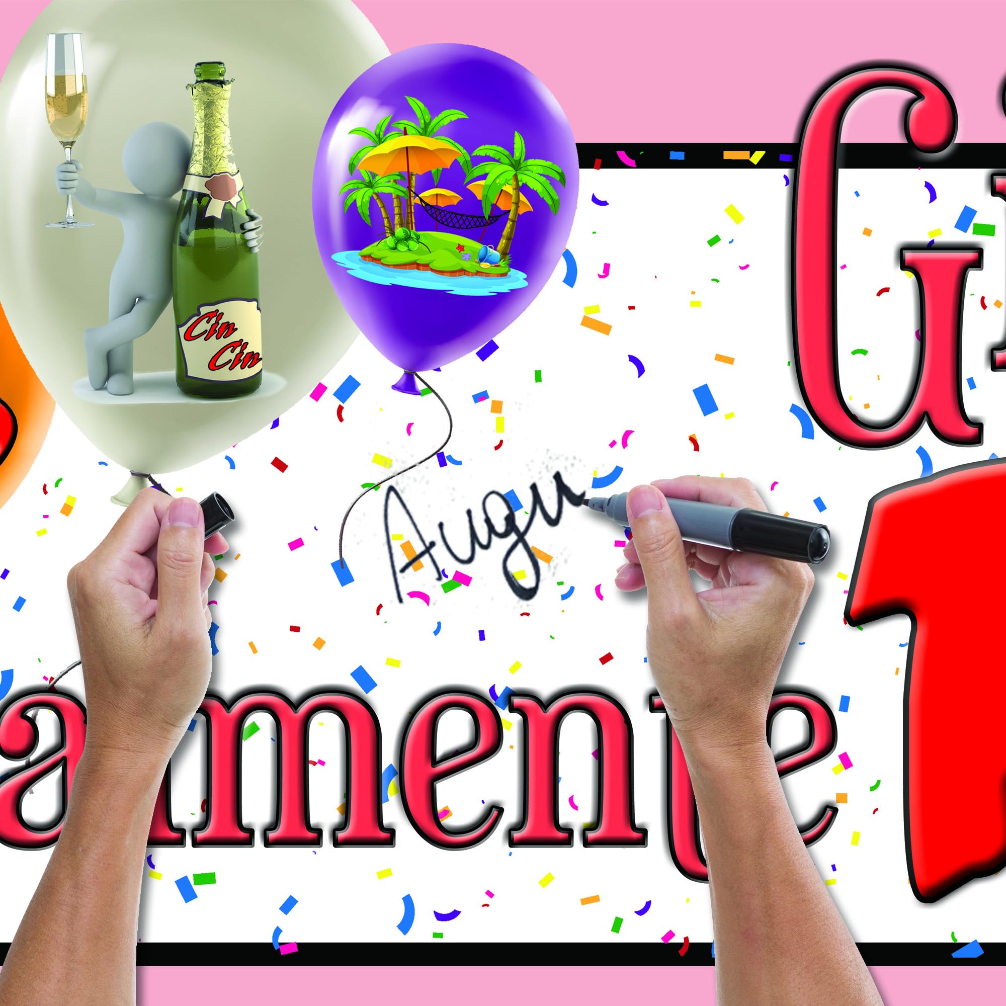 Striscione in PVC 300x50 cm - Tema Festeggiamenti per Neo Pensionata