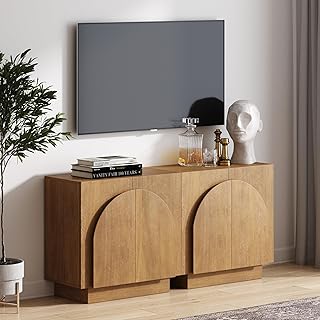 Nathan James Iris Mid-Century Modern Wood Accent Cabinet Sideboard Crede...