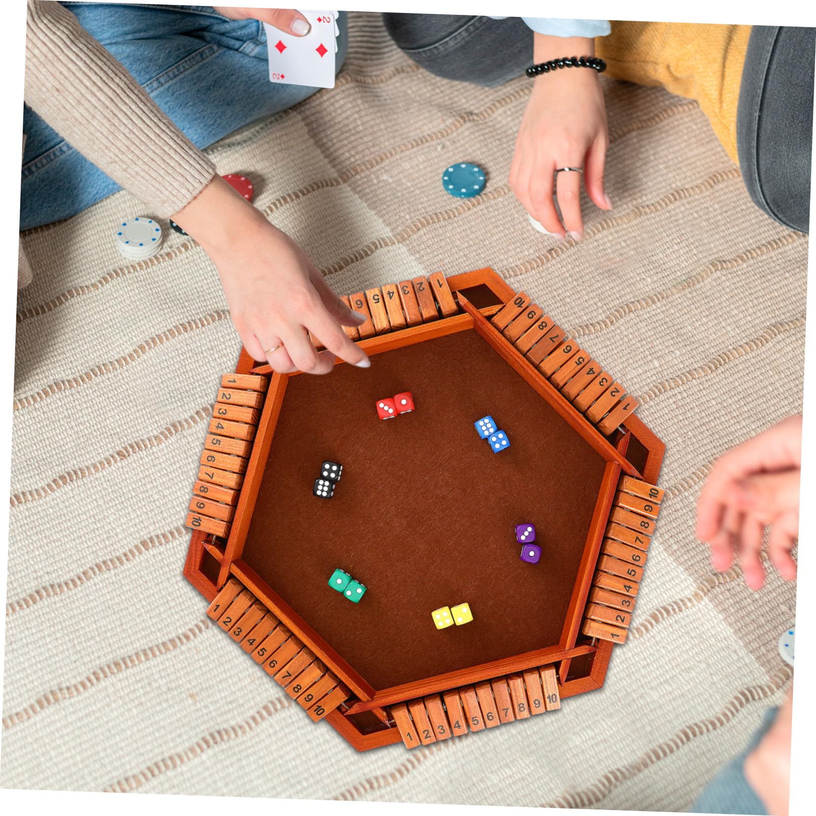 Shut The Box Gioco da Tavolo in Legno Marrone, Gioco Matematica