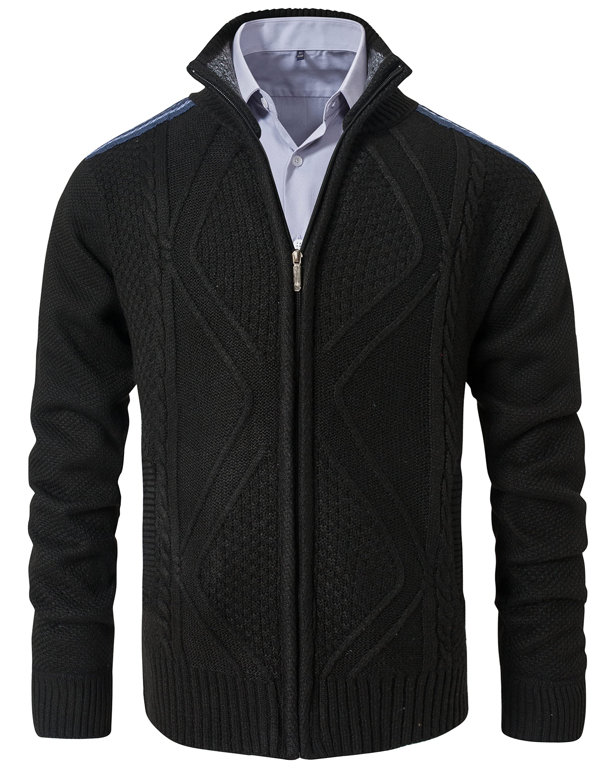 VtuAOL Full Zip Fleece Lined Cardigan