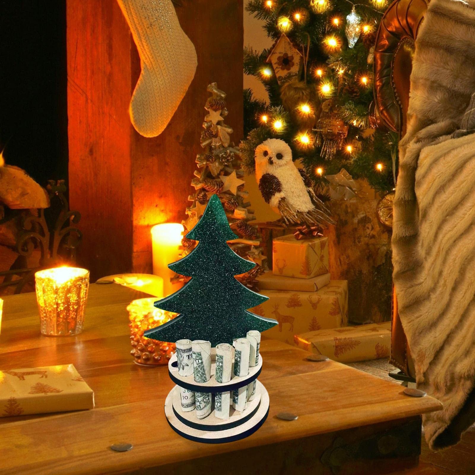 Weihnachtsgeldhalter Aus Holz - Bunte Geldhalter Für Weihnachtsgeschenke