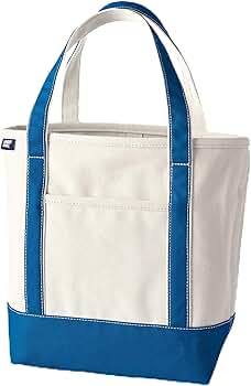 Amazon.com | Lands' End Natural Long Handle Open Top Canvas Tote