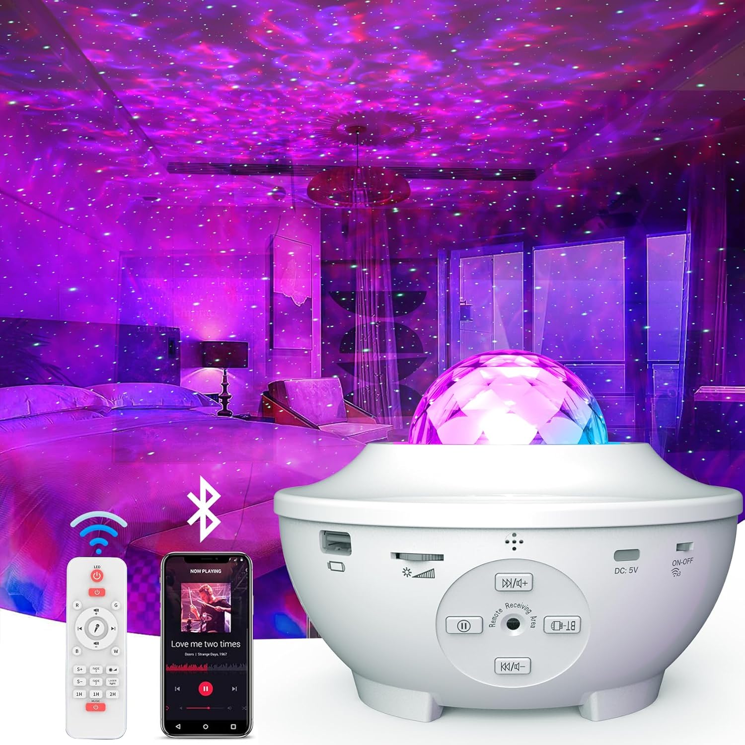Star Projector,3 in 1 Galaxy Projector Night Light with Remote Control
