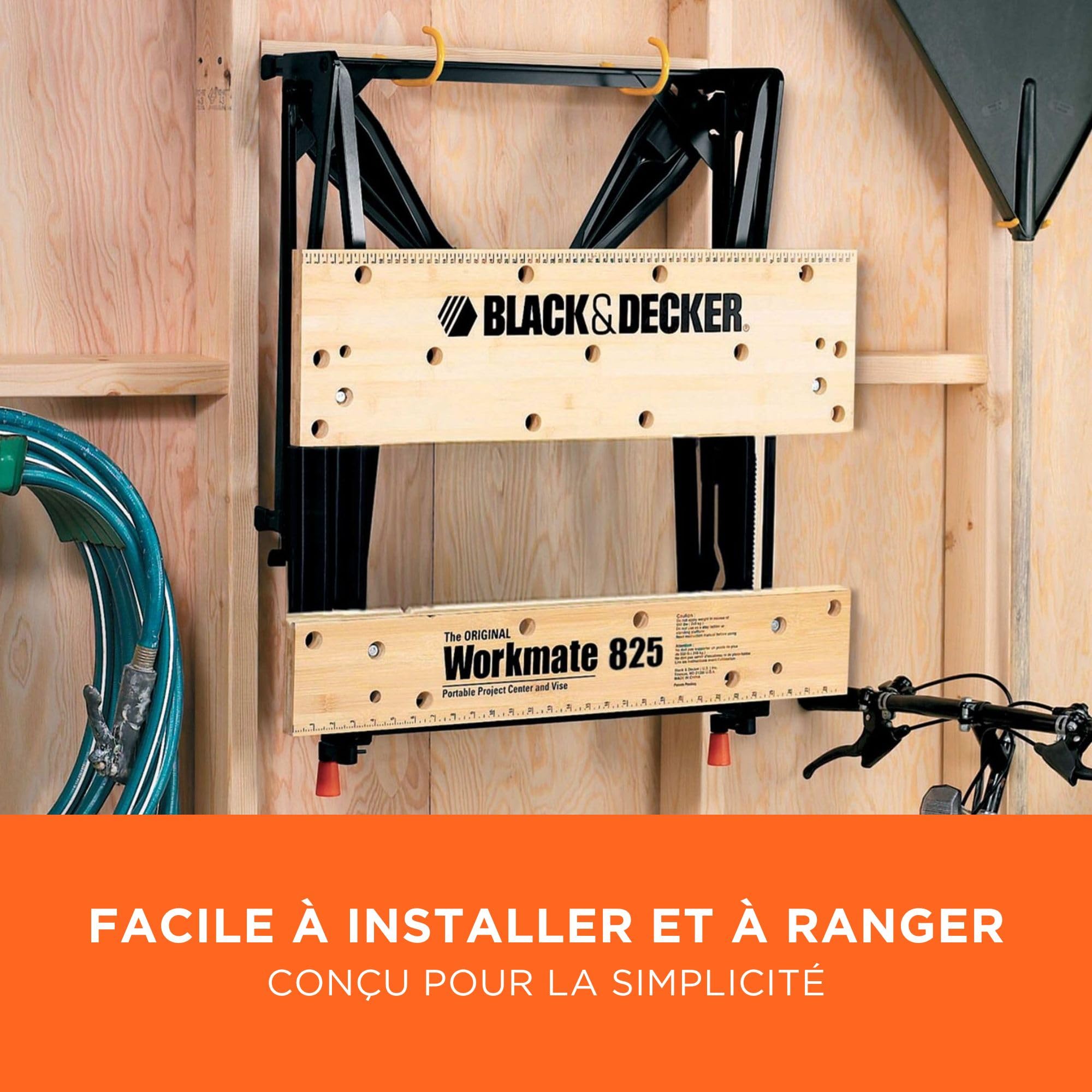 BLACK+DECKER Workmate 825 Établi Deluxe Double Hauteur WM825-XJ