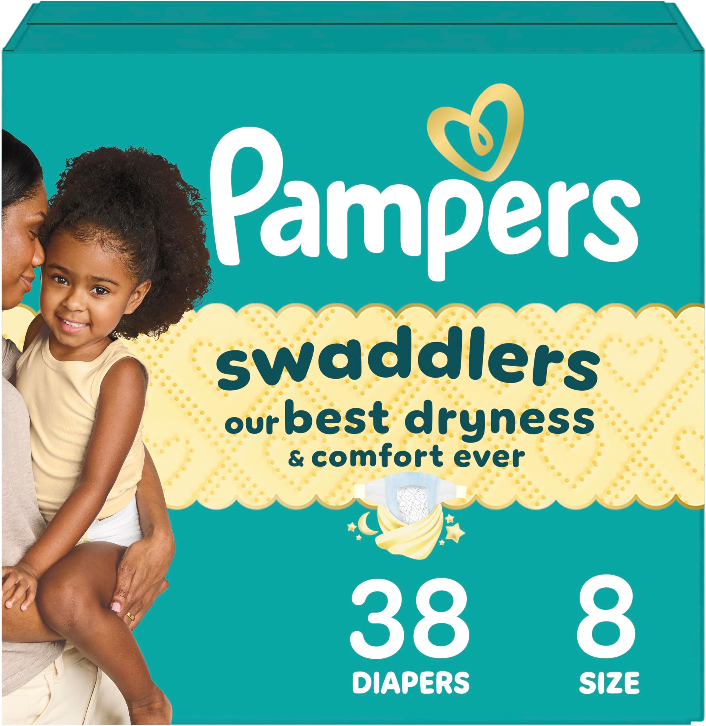 WIAONE Pampers Swaddlers Active Baby Diaper Size 8 38 Count