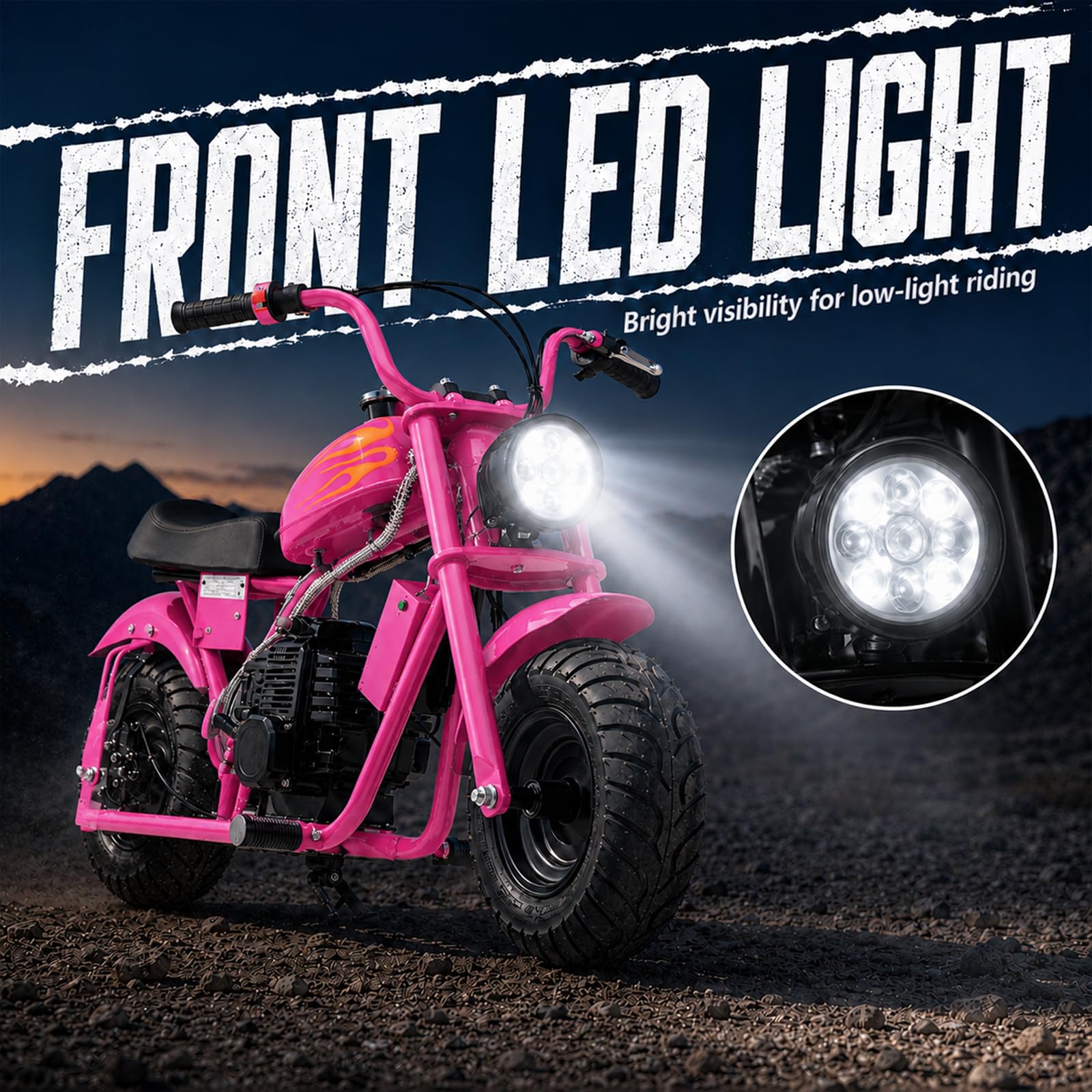 フォーペッツ Amazon.com: IVFJFV Mini Chopper Bike, 4-Stroke Dirt Bike Gas