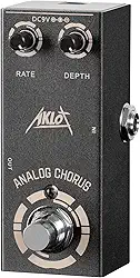 Pedal de guitarra analógico Chorus, pedal de efeitos elétricos AKLOT mini tipo único DC 9V True Bypass