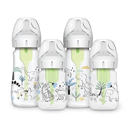 Miniatura 21 de Dr. Brown's Opciones Anticólicos + Biberón de Cuello Ancho Edición de Diseñador Dino Decos, 9oz/270mL, Tetina de Flujo Lento Nivel 1, Sin BPA, 0m+,