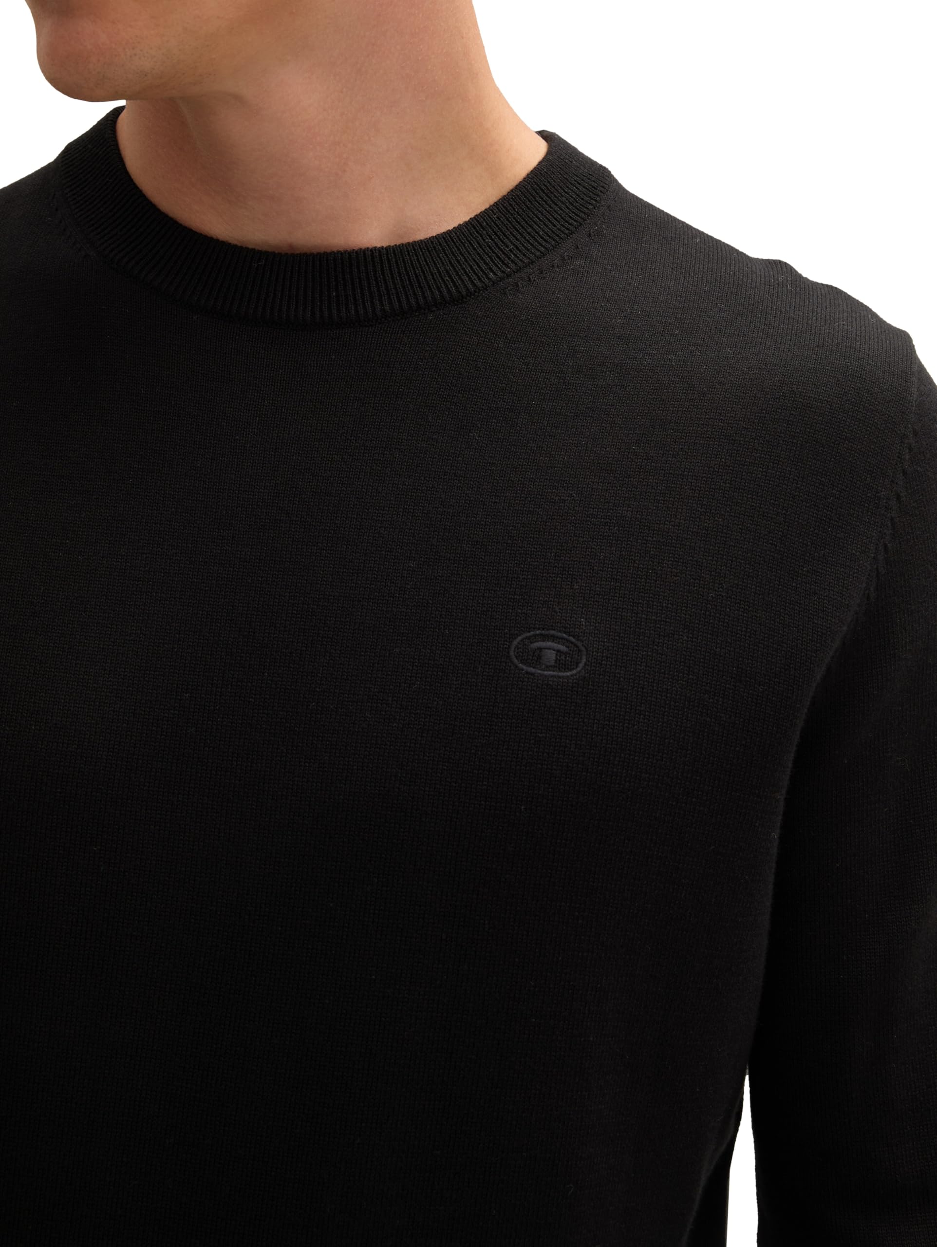 Tom Tailor Herren Basic Strickpullover mit Rundhalsausschnitt