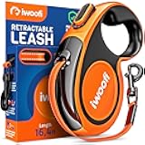 New 2025 Retractable Dog Leash 16,4 ft' - Heavy Duty Retractable Pet Leash with Anti-Slip Soft Grip - Reflective Dog Leashes with Anti - Twist Protection for Small Medium Dogs up to 50 lbs (Orange)