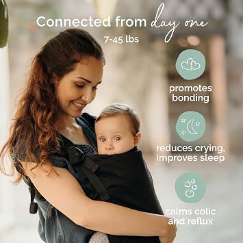 Boba X Ergonomic Baby Carrier, Newborn to Toddler, Black Beauty
