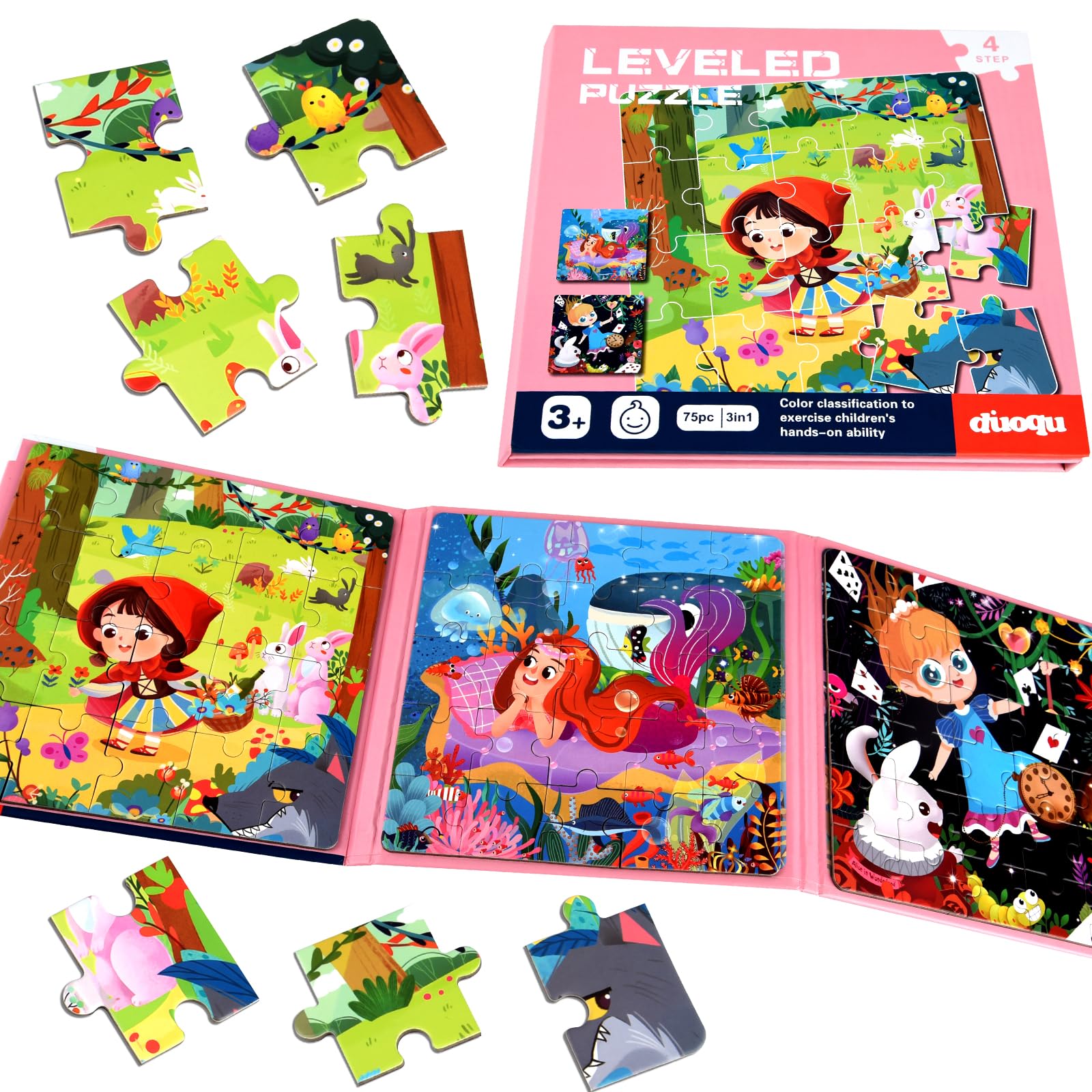 NEBURORA Magnetische Puzzles für 2–5-Jährige, Reisespiele, Reisespielzeug für Kleinkinder auf Flug- und Autofahrten, 75-teilige Puzzlespiele, Flugzeugaktivitäten für Kinder, Kindergeburtstagsgeschenke