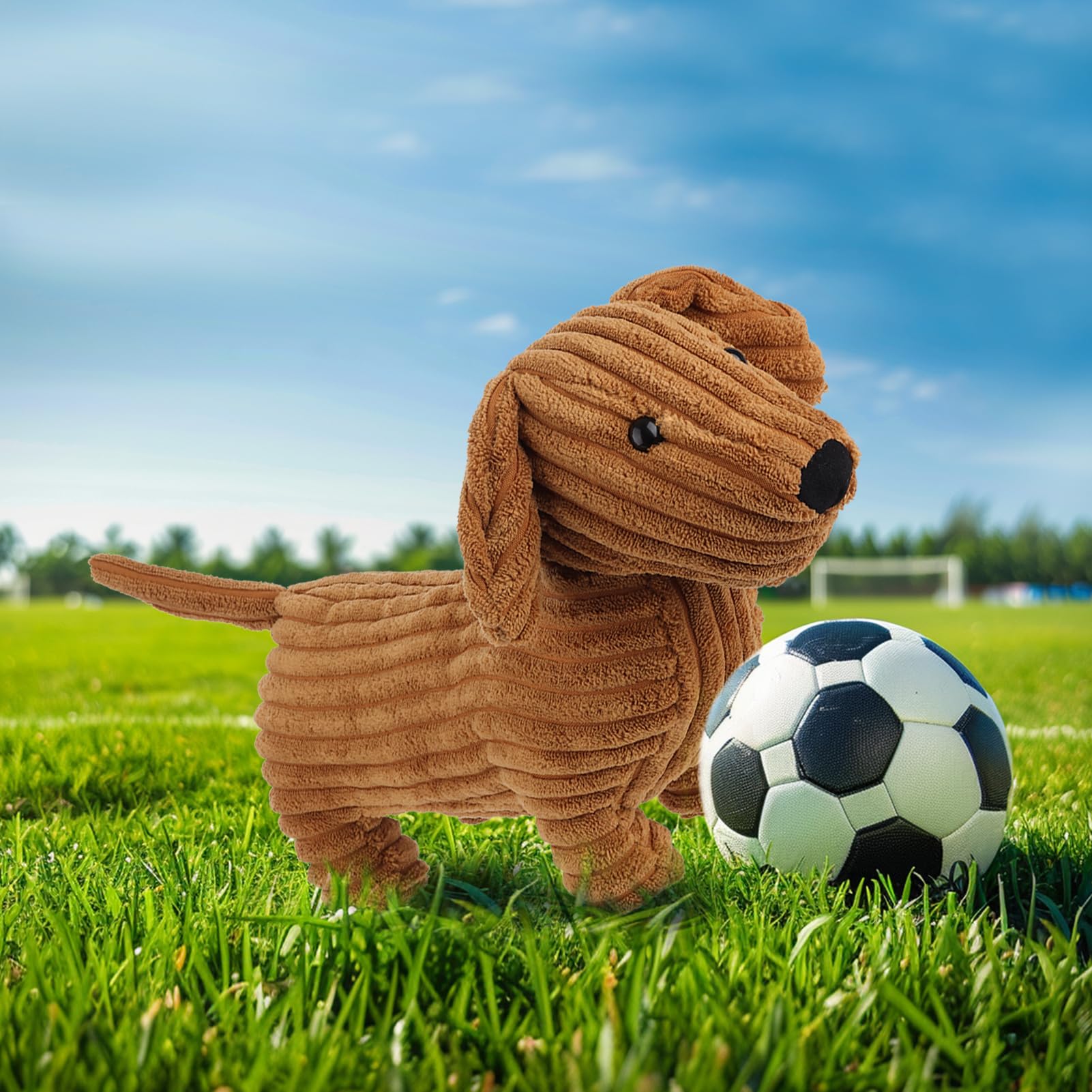 Apricot Lamb Cute Toys Plush Brown Clare Dachshund Dog Puppy Stuffed Animal Soft Cuddly Perfect for Kids, Light Brown, Large - Image 3
