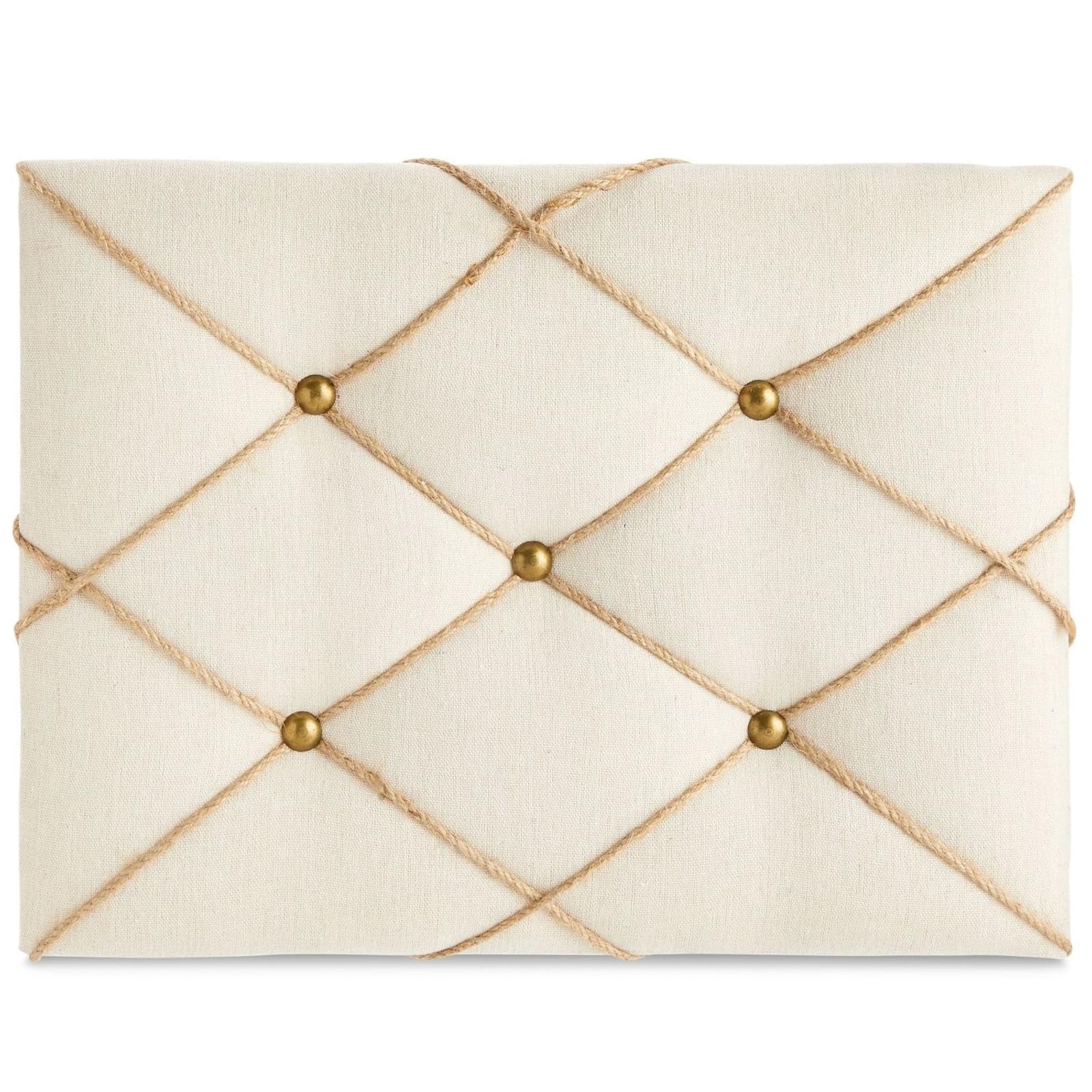 Farmlyn Creek Rectangular Fabric Bulletin Board - Picture Board for Photos - Farmhouse Style & Office Wall Decor - 16 x 12 in, Beige
