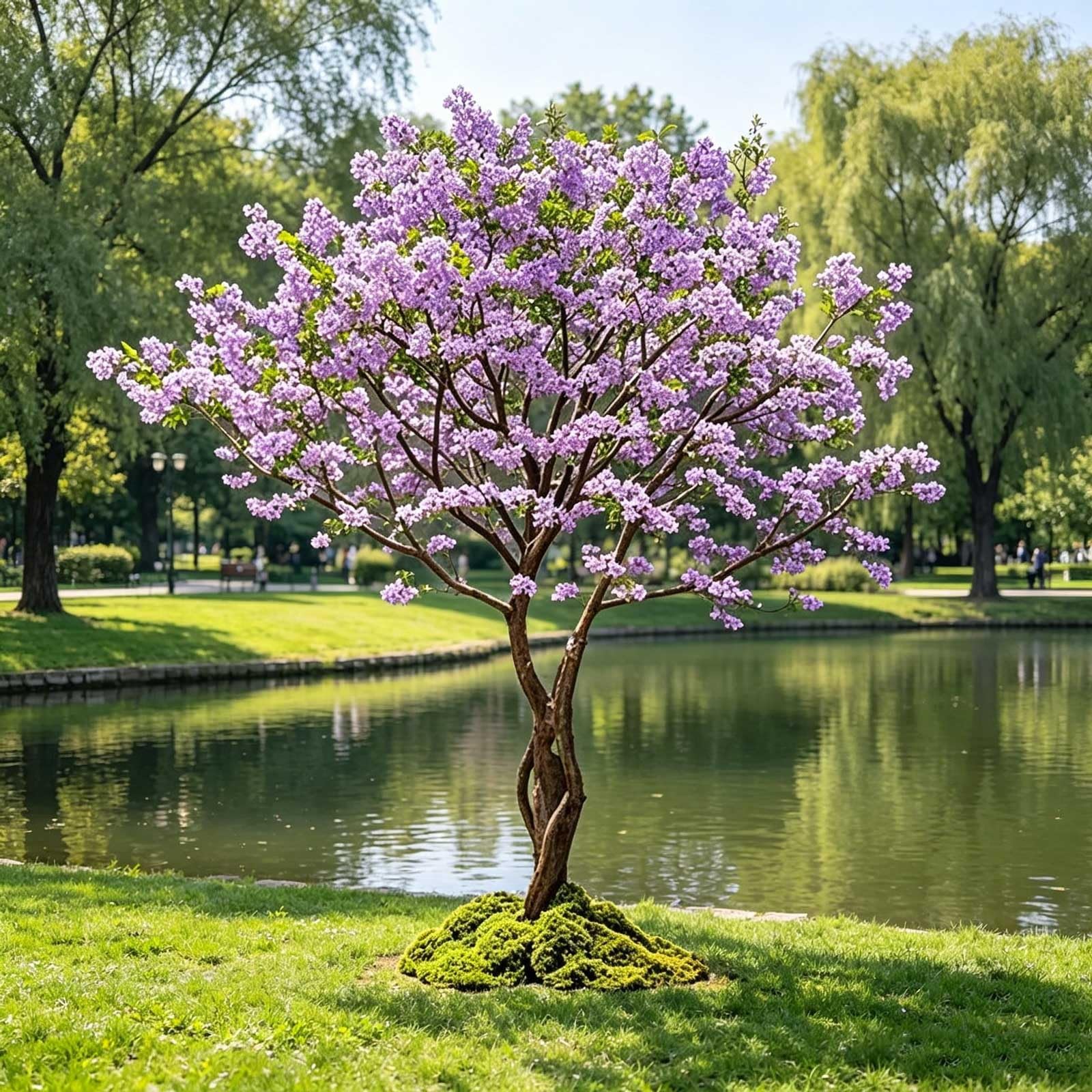 KIBONCY Artificial Trees of Lilac, Jacaranda Wisteria trees, Cherry and Peach - Scenery and Decoration Props(1.2mx1m)