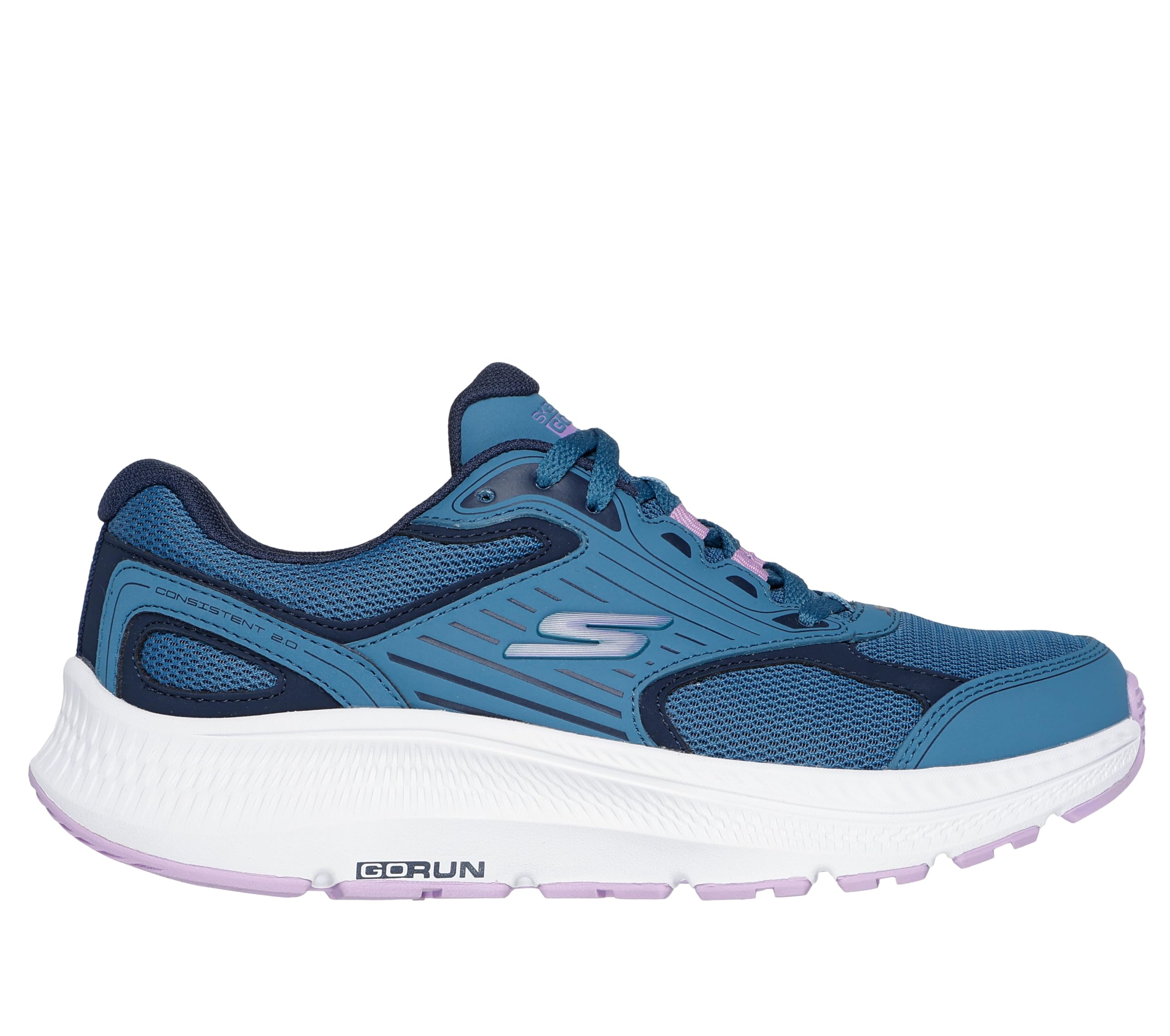Skechers Damen Go Run Consistent 2.0 Advantage Sneaker, blau/violett, 36 EU – Ansicht 4