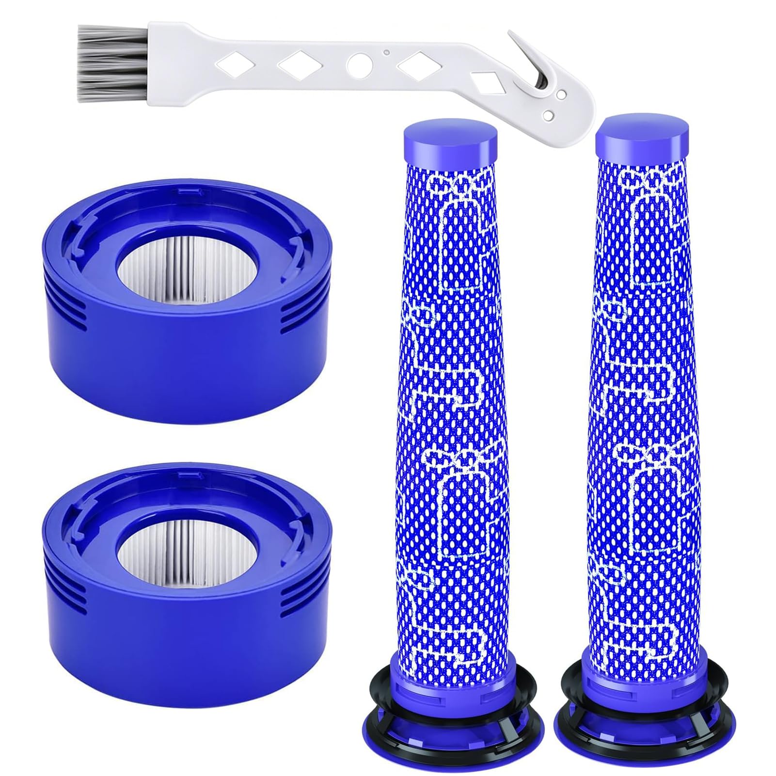 Replacement Filters for Dyson V8 V7(2 Post Filters & 2 Pre HEPA Filters)