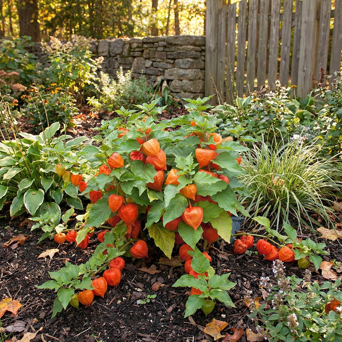Bloomique - Juego de 6 - Physalis Alkekengi Franchetii - Planta linterna - Resistente al invierno - Perenne - 10-20 cm de altura - Maceta de 9 cm