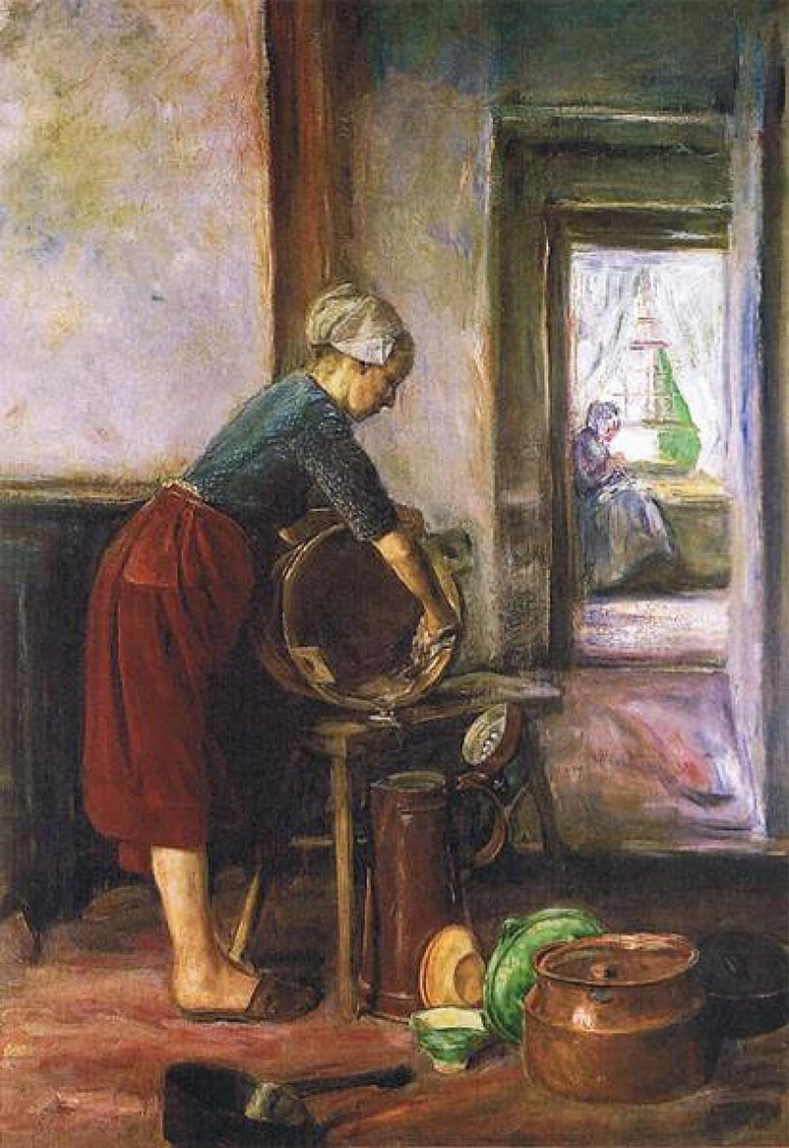 POSTERIIk Vintage Art Print Images Pictures Print In der Küche by Max Liebermann Modern Colour Posters for Office Home Decor 60x90cm