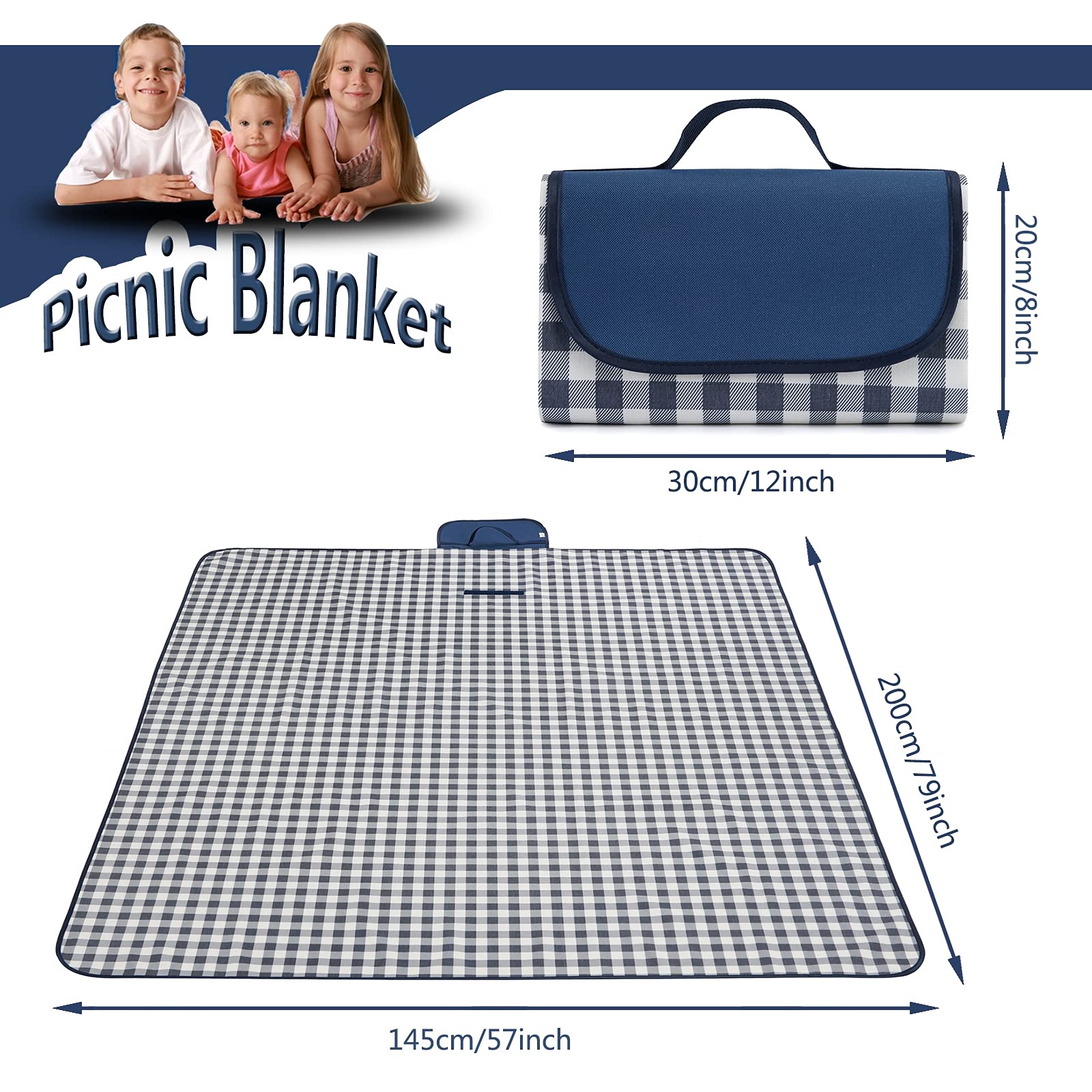 Couverture Camping, Natte de Plage Double, Couverture Pique Niques Impermeable Portable et Pliable, Nappe Picnic pour Les Concerts en Famille, La Plage, Le Parc,Red 2,145x200cm
