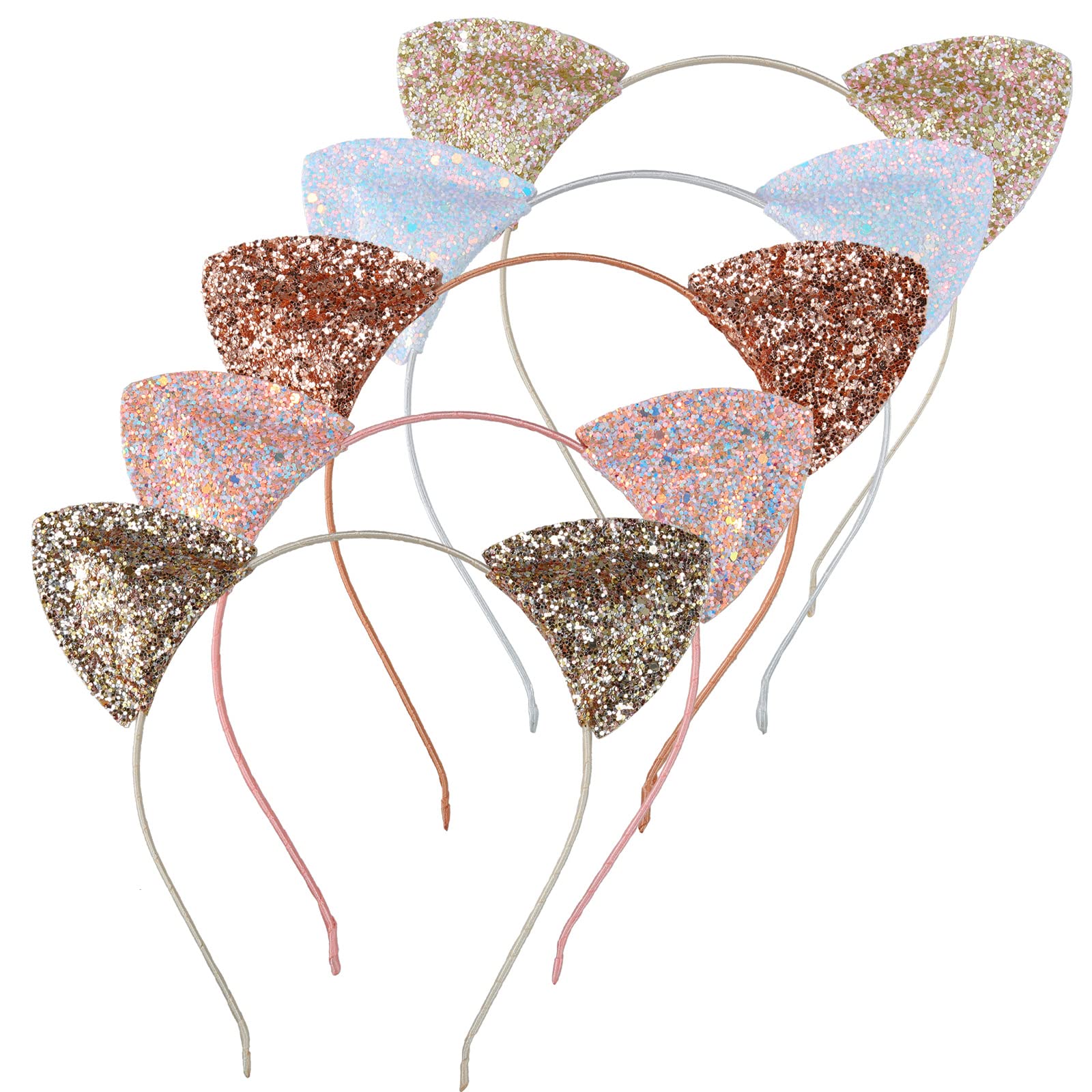 Lee DesignGlitter Cat Ears Cute Cat Ears Glitter Hair Bands Cat Ears Headband for Daily Wearing and Party Decorations