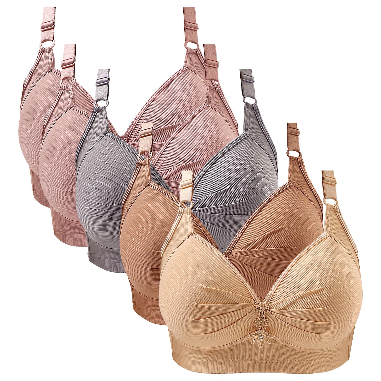 Sujetadores de copa completa para mujer, sin aros, sin aros, para maternidad, sin costuras, antiderrames, brasier de lactancia materna, línea extensora, ropa interior push up con pechos caídos, rosa