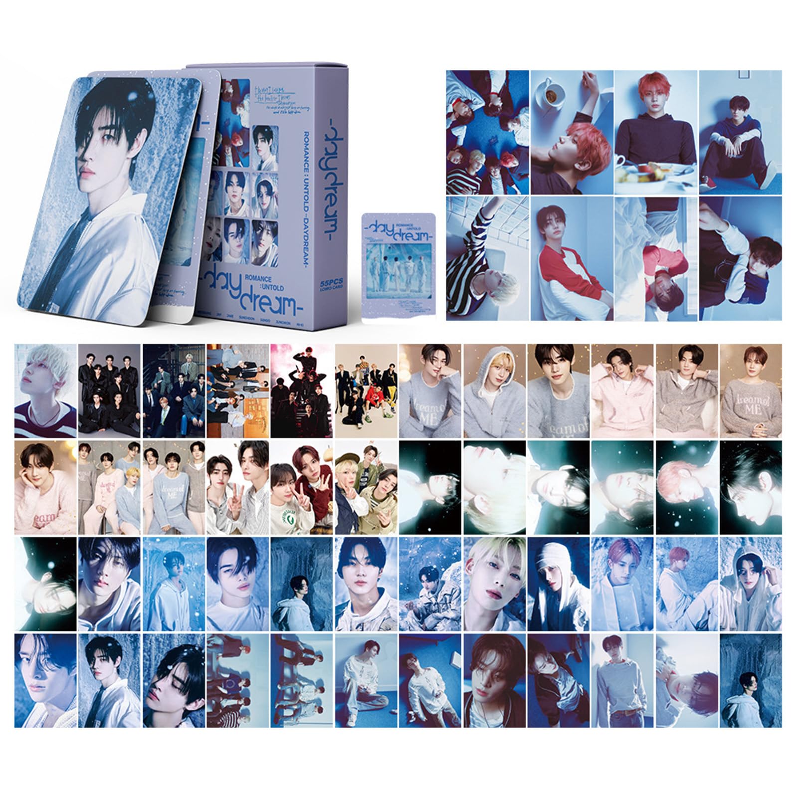 Enhyppen Merch Regalo Set per Enhyppen, Enhyppen Merch con 55 photocard,1 federa,1 portachiavi,1 bracciale,1 collana,12 adesivi,1 tappetino per mouse,1 magnete da frigorifero