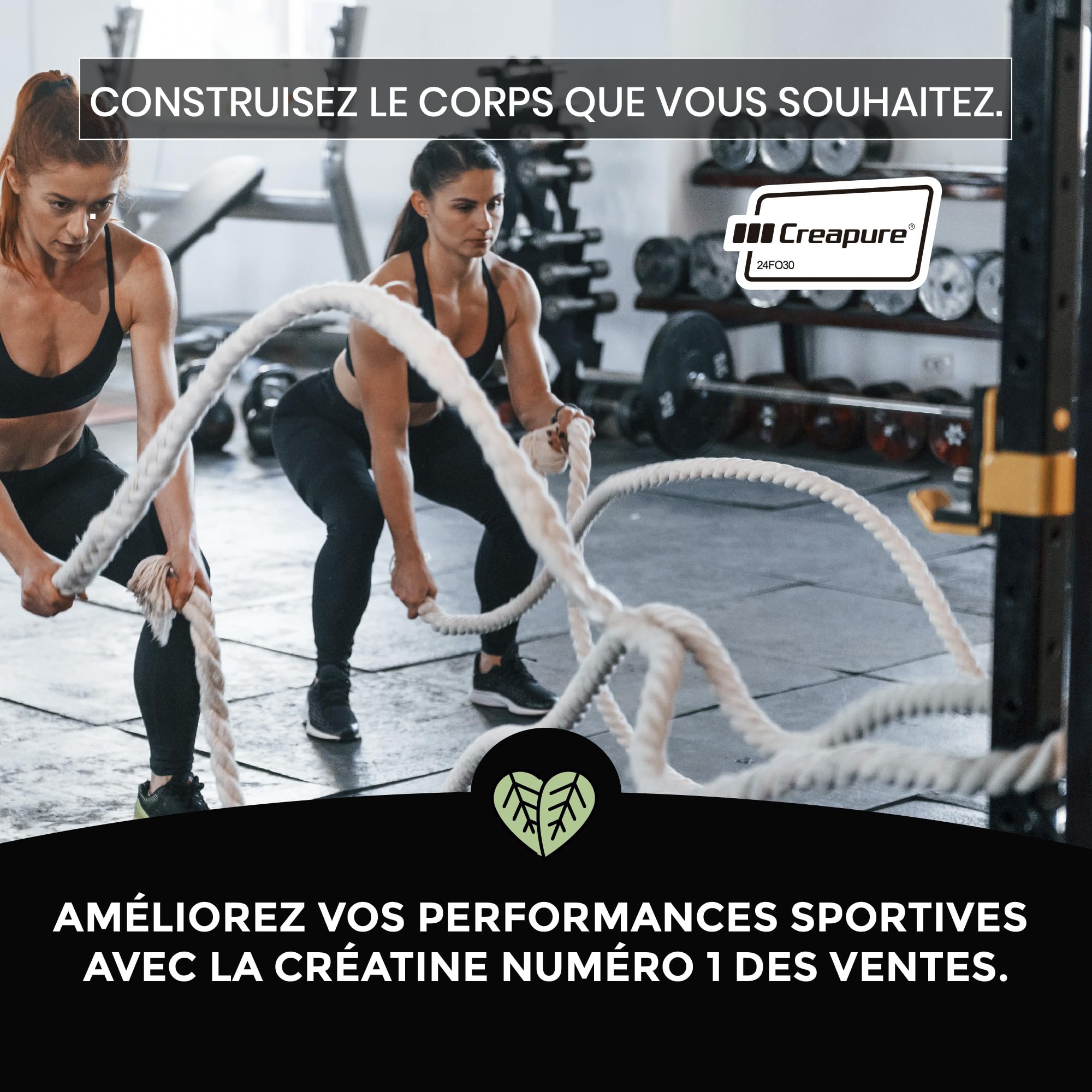 Foodelis Creatine Monohydrate Creapure 500g en poudre - 100% Creatine Creapure - Sans arôme, Non-OGM, Pure et sans additifs - Avec dosette incluse - Haute solubilité