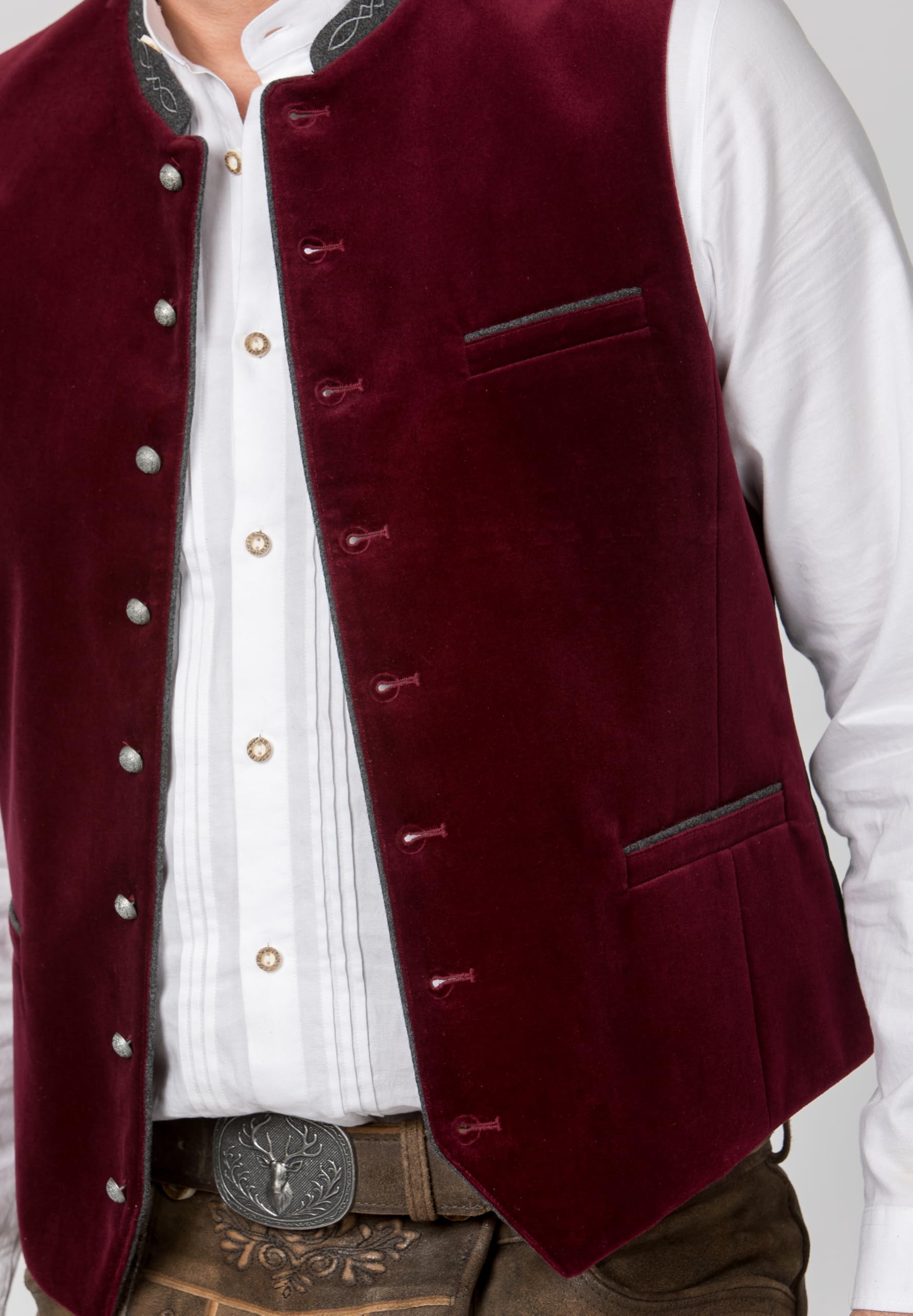 Stockerpoint Herren Trachtenweste Lorenzo I Größen 46-64 I Traditionelle & hochwertige Weste mit verstellbarem Riegel I Perfekt für Trachten & Festlichkeiten – Bild 5