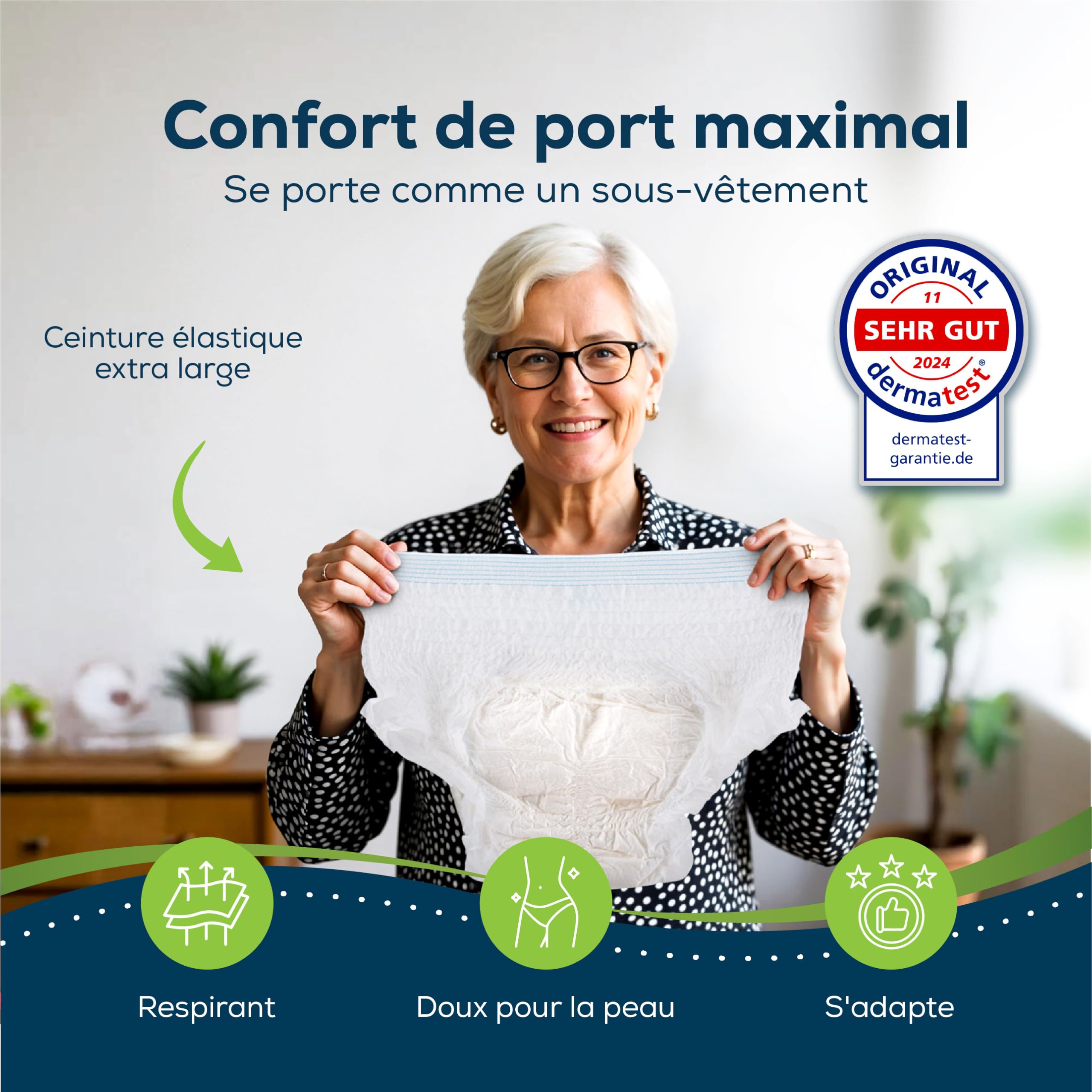 Sensalou Couche Culotte Incontinence Jetable XXL 88 pièces Protection Ultra Absorbante Nuit & Jour