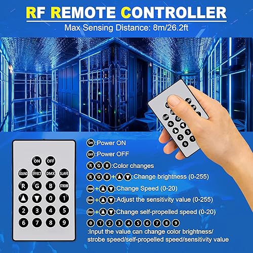 Miniatura 4 de YGREAP Barra de luz LED para lavadora DMX512 RGB DMX512 RGB luz estroboscópica para lavar barra de luz para fiesta de DJ 2 piezas