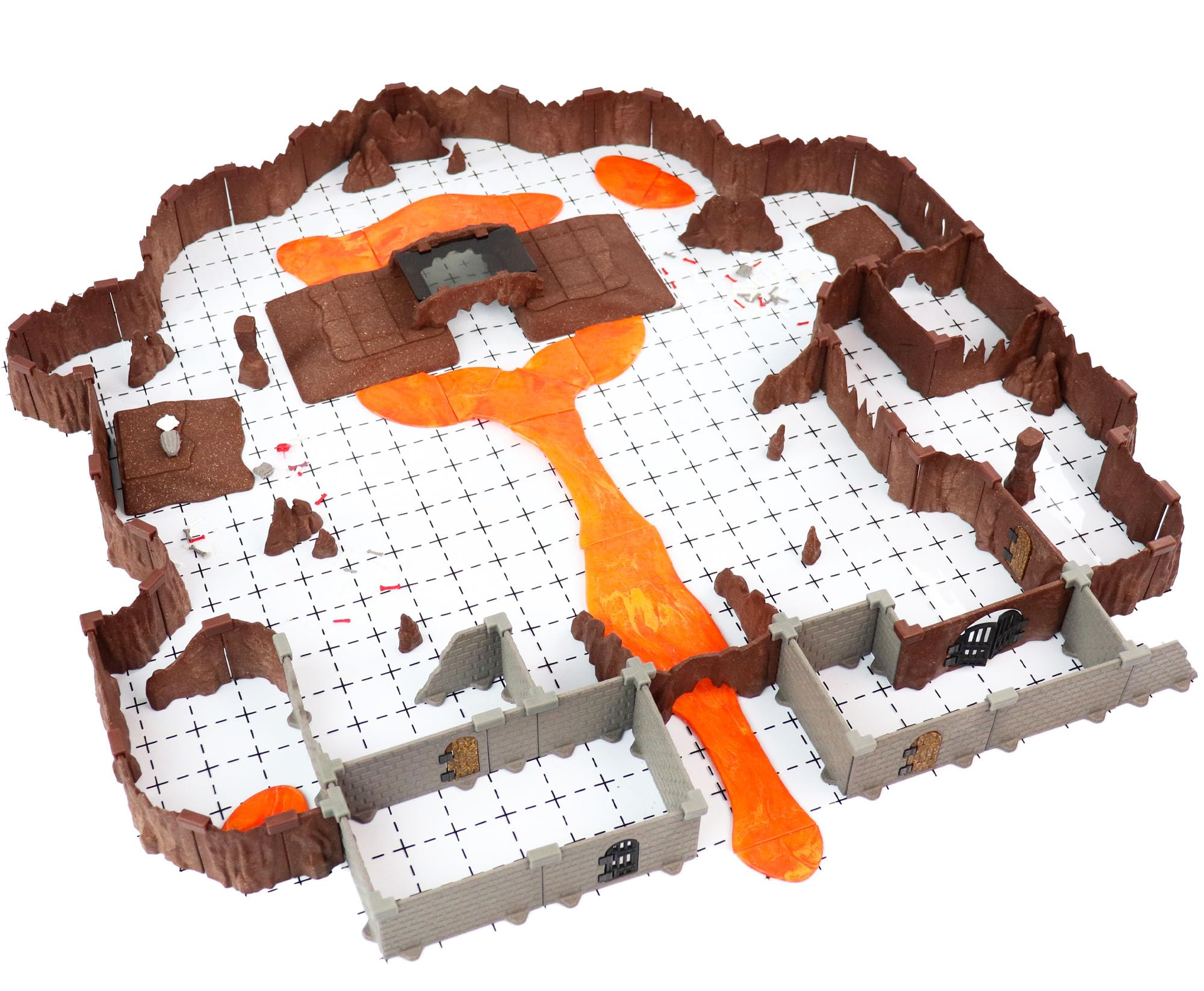 Dragon's Lair Adventure Set - Mini Dungeon Castle Cavern DND Terrain for Tabletop RPGs, Dungeons & Dragons, Pathfinder, War Gaming, and More! - by DCD (123+pcs, 4sqft)