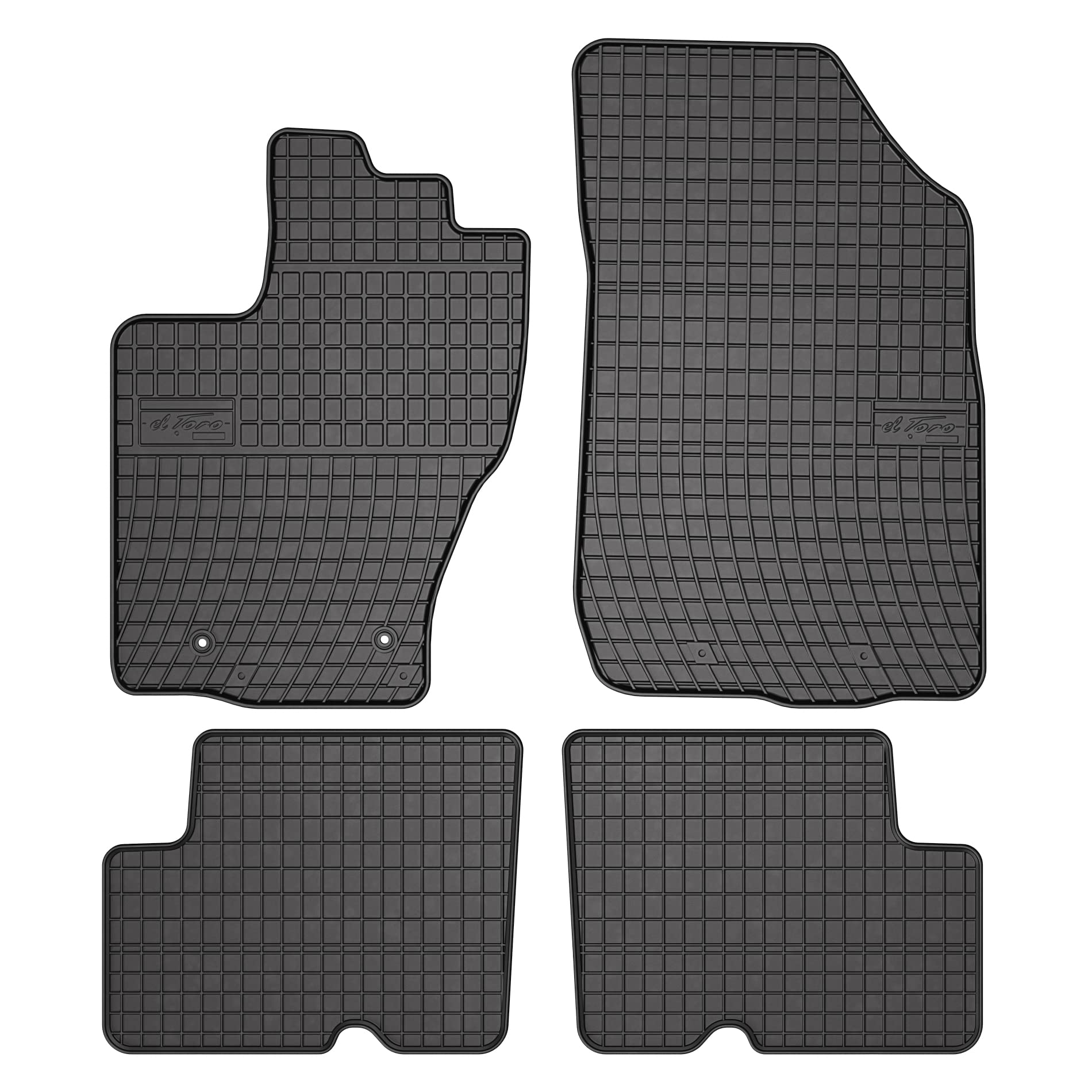 FROGUM El Toro Set di tappetini in gomma per Dacia Duster I 2014-2018 | Materiale resistente | Bordo protettivo di 1-5, cm