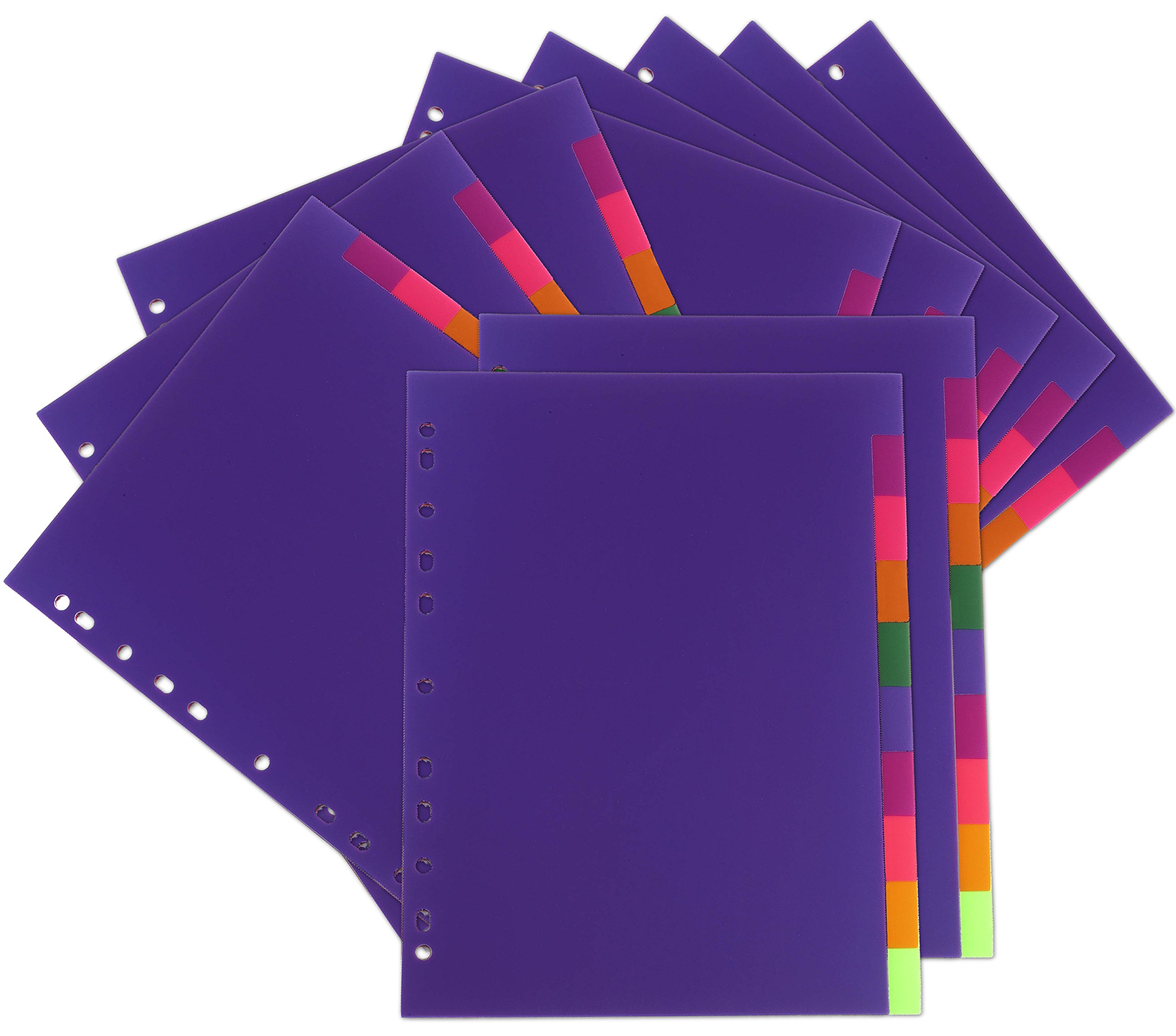 Rexel 10 Part Translucent Polypropylene Divider - Multicolour (Pack of 10)