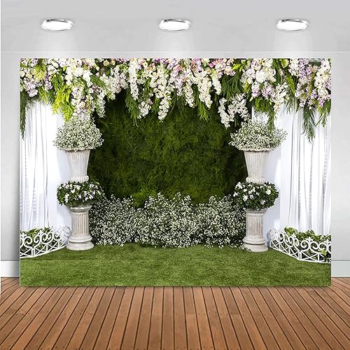 Arco de 7 x 5 pies, telón de fondo de pared, propuesta de flores, cortina de flores, telón de fondo, decoración de mesa de postre, decoración de
