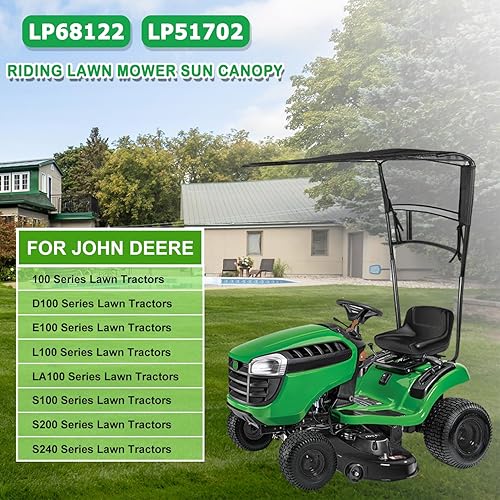 Miniatura 2 de LP68122 LP51702 - Toldo para cortacésped para tractores de césped John Deere serie 100/D100/E100/L100/LA100/S100/S200