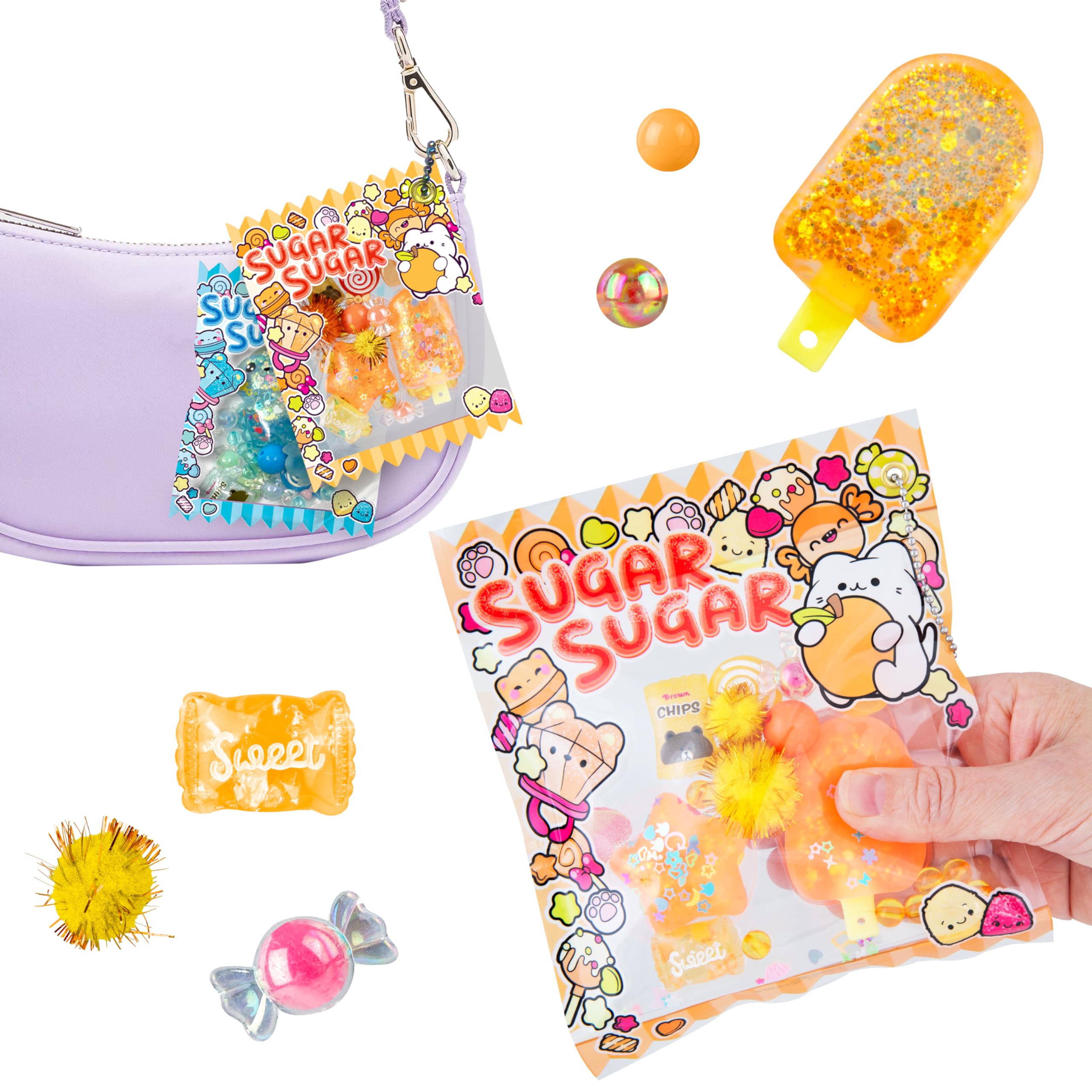 Amazon.com: ORB Sugar Swaps Gacha Pouch Squishy Keychain Charm