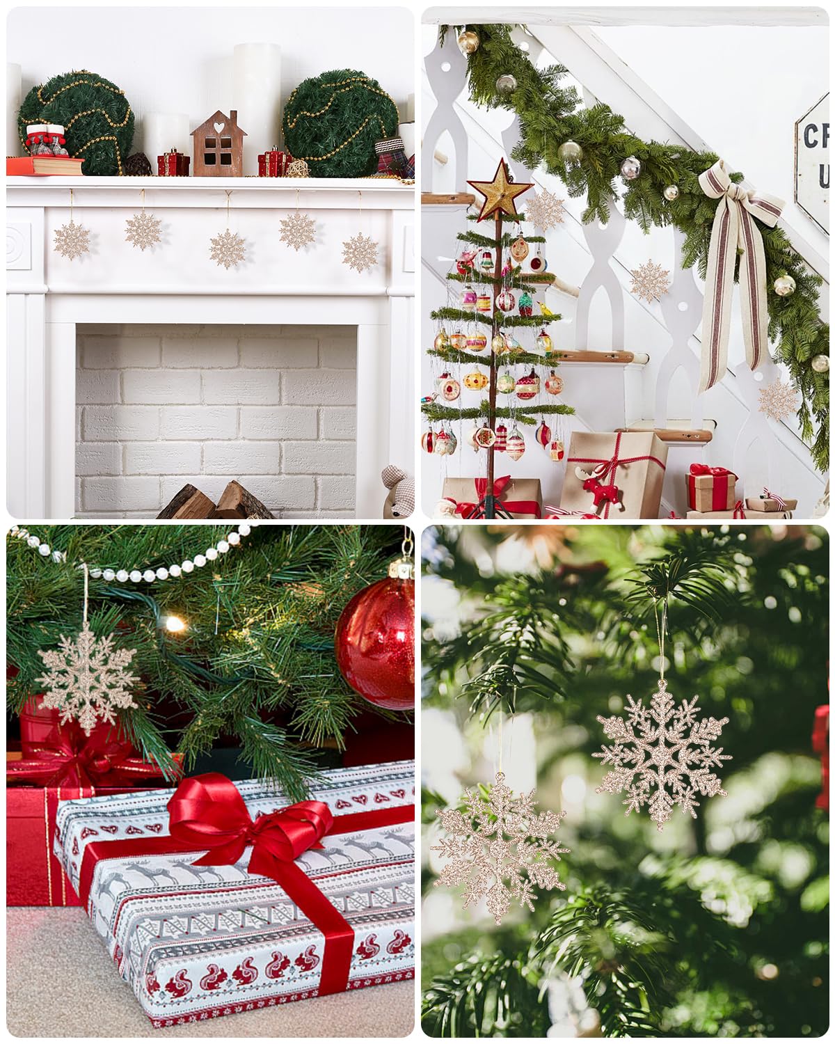 Addobbi Natalizi Albero Di Natale Fiocco Blu Albero Natale 36 Pezzi Fiocchi  Di Neve Decorativi Natale, Fiocco Di Neve Plastica, Decorazioni Albero  Natale Glitter, Fiocco Di Neve Ciondolo Albero Di Natale, Ornamenti, image size:1200x1500