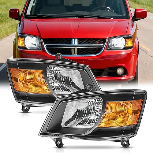Vista 17 de Nilight Conjunto de faros delanteros compatible con Chrysler Town & Country Dodge Grand Caravan Plymouth Grand Voyager 1996 1997 1998 1999 1999