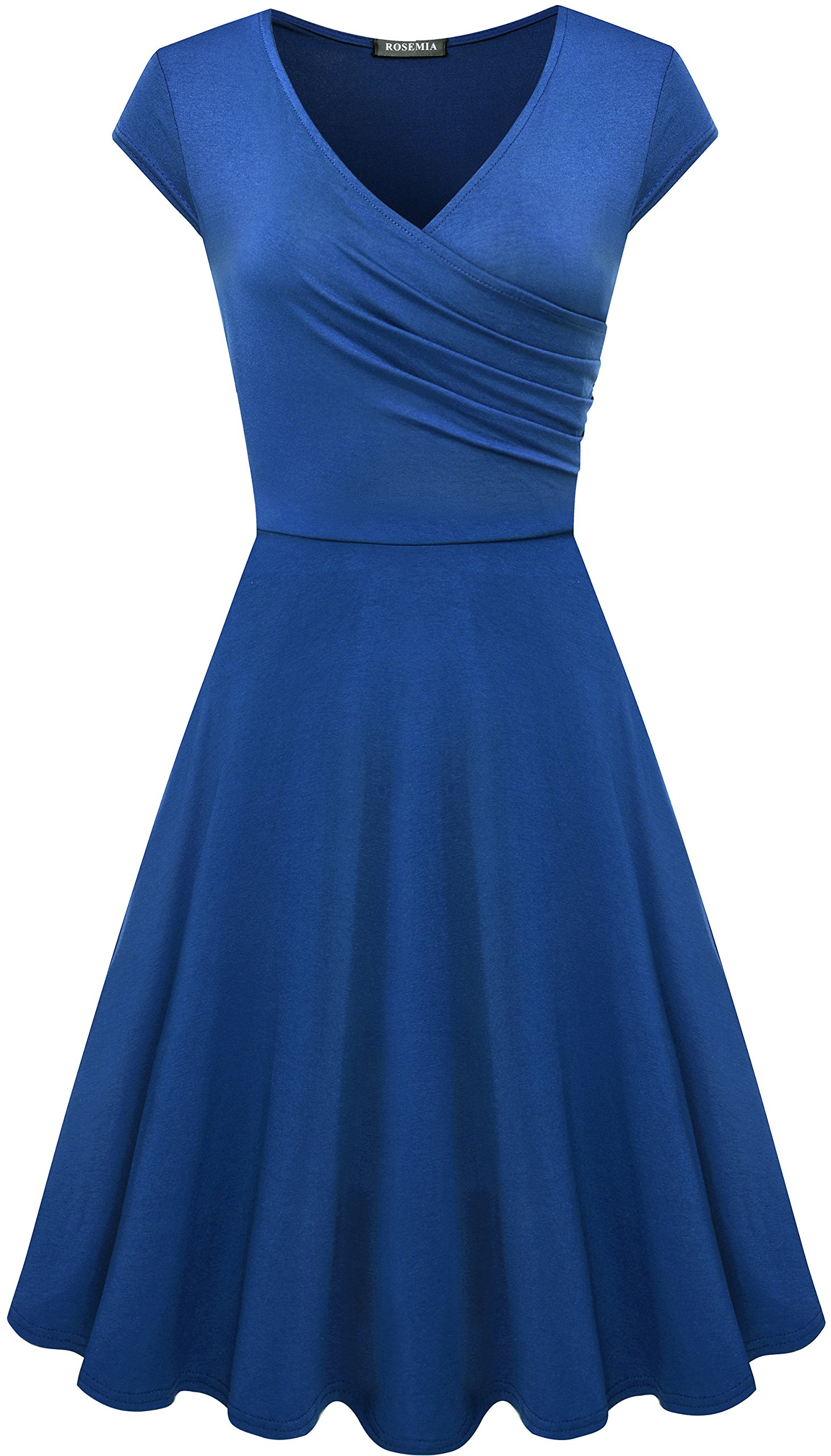casual dress royal blue Women's Blue Mix Contrast Accent Solid Casual Dress M50814-ROYAL – Crazy  House Western Wear