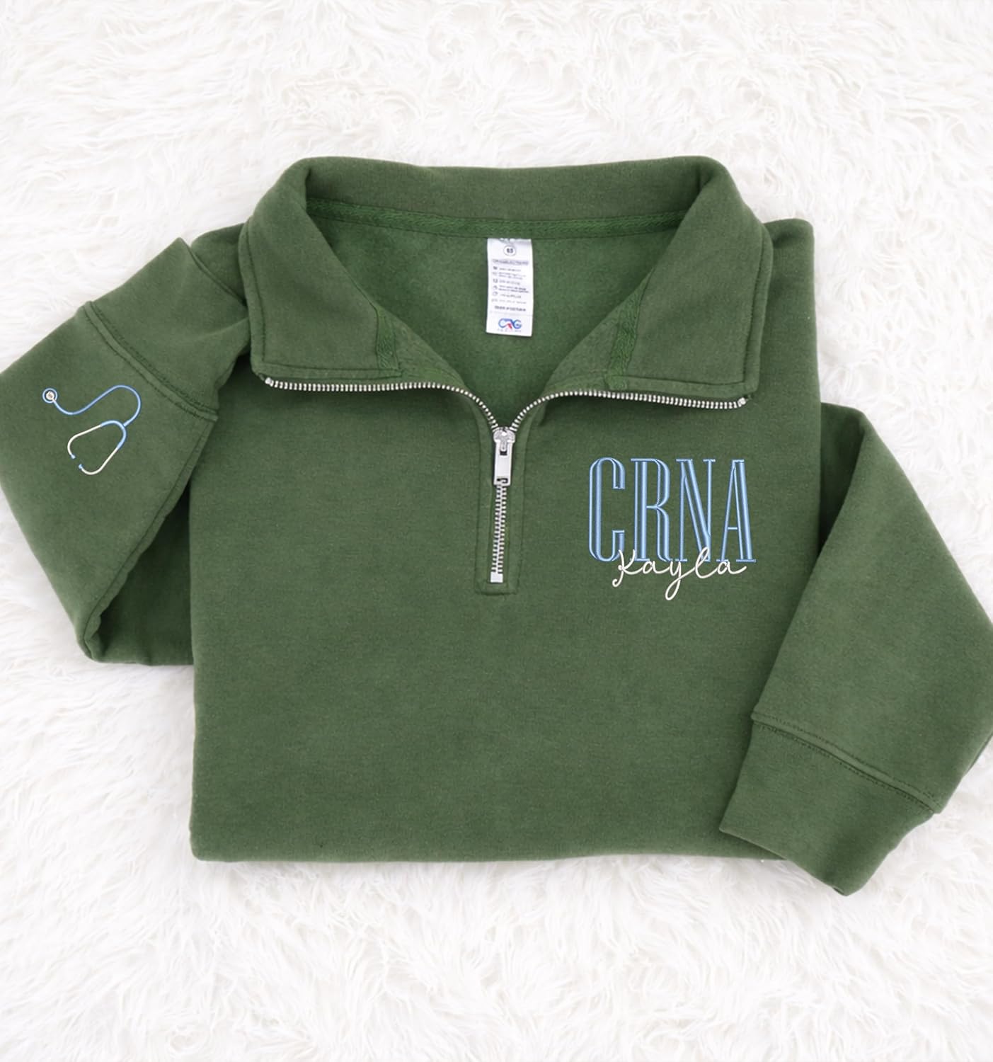 Chillever Personalized Embroidered Nurse Sweatshirt for Women, Custom Name & Specialties (ER, RN, NP, L&D), Nurse Gifts - Image 5