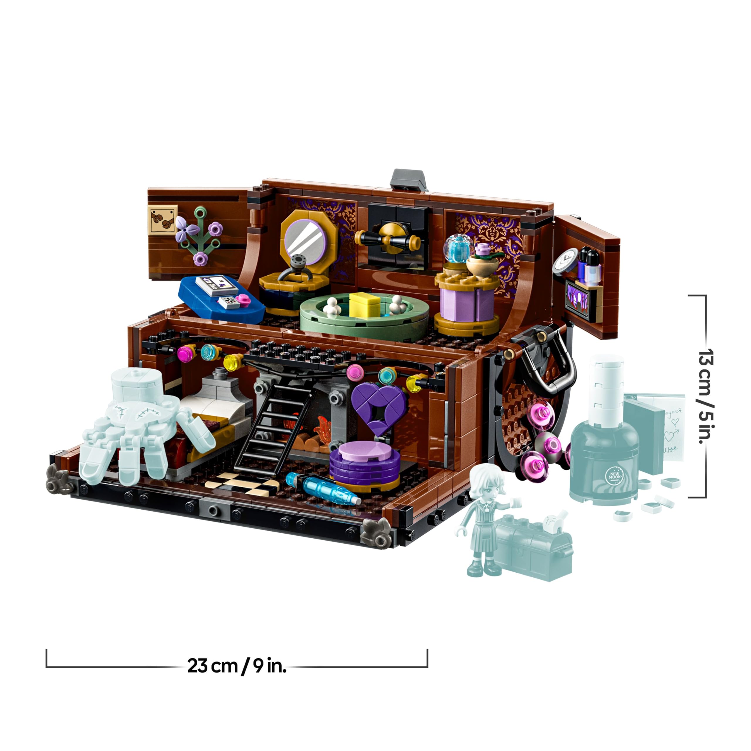 LEGO Wednesday Appartamento di Mano - Giocattolo da Esposizione con Mini Bambolina di Enid, Figura di Mano e Accessori - Regalo per Bambine e Bambini Fan della Serie TV da 10 Anni in su - 76785