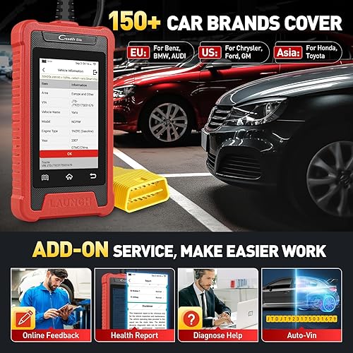 Miniatura 4 de 2025 Elite LAUNCH Creader Elite 205 OBD2 Escáner de diagnóstico de 4 sistemas con 5 reinicios, sangrado ABS, codificación de inyectores, EPB,