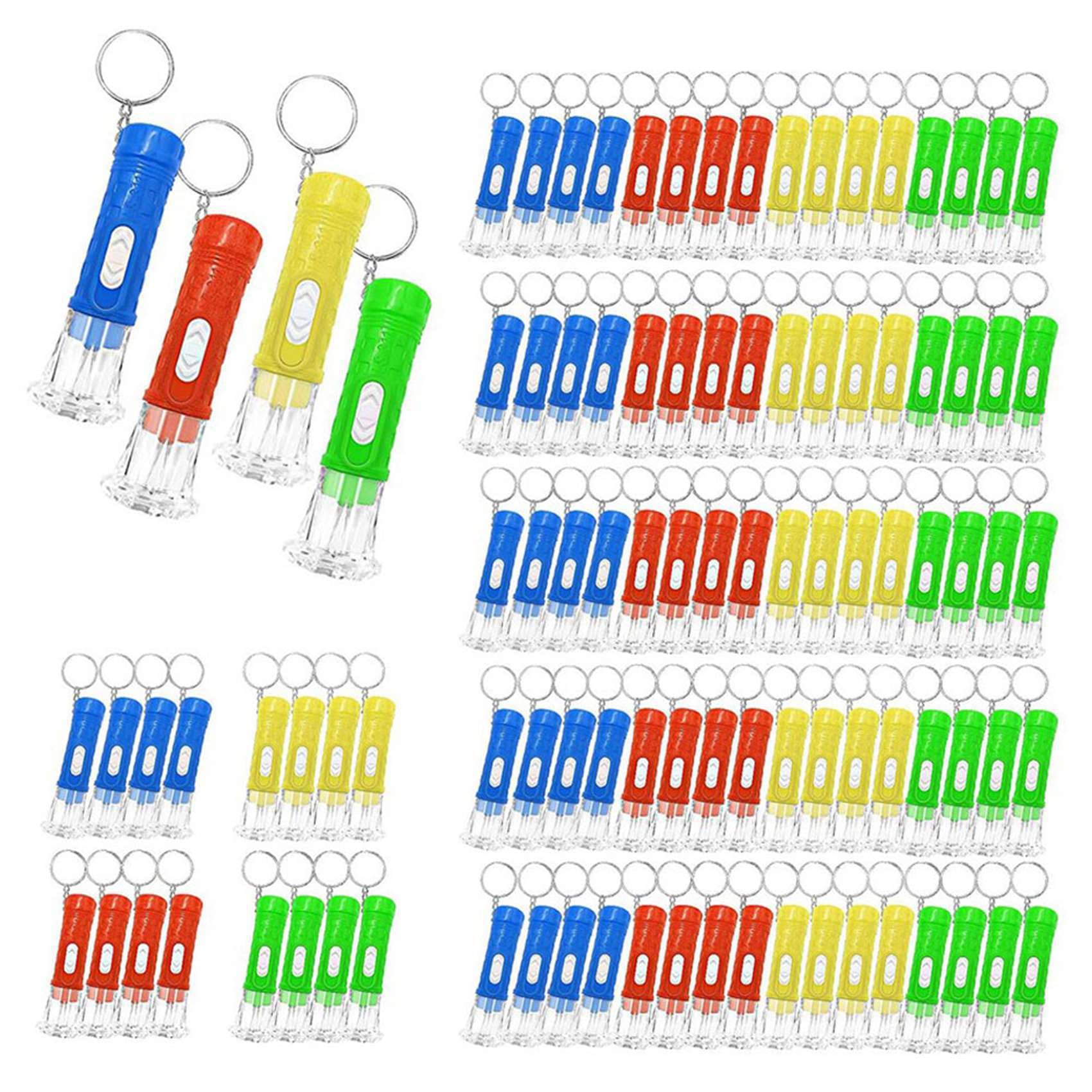 Hndhbfgrt 200 Pcs Mini Flashlight Keychain Bulk Mini Keychain Led Small Flashlights for Kids Adults Hiking Camping Stuffers Home