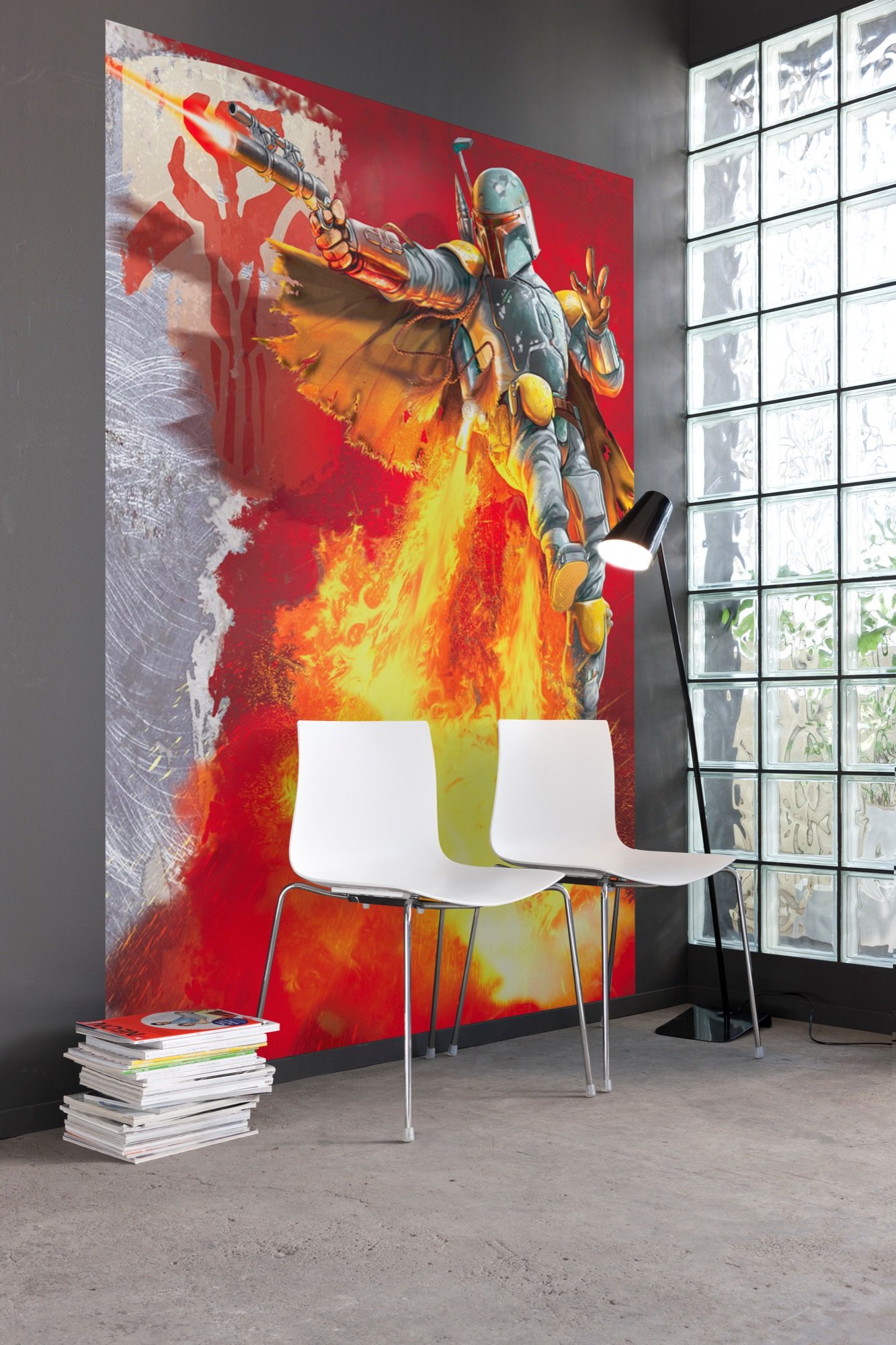 Komar "Star Wars Boba Fett Wallpaper Mural, Multi-Colour, 4-Piece