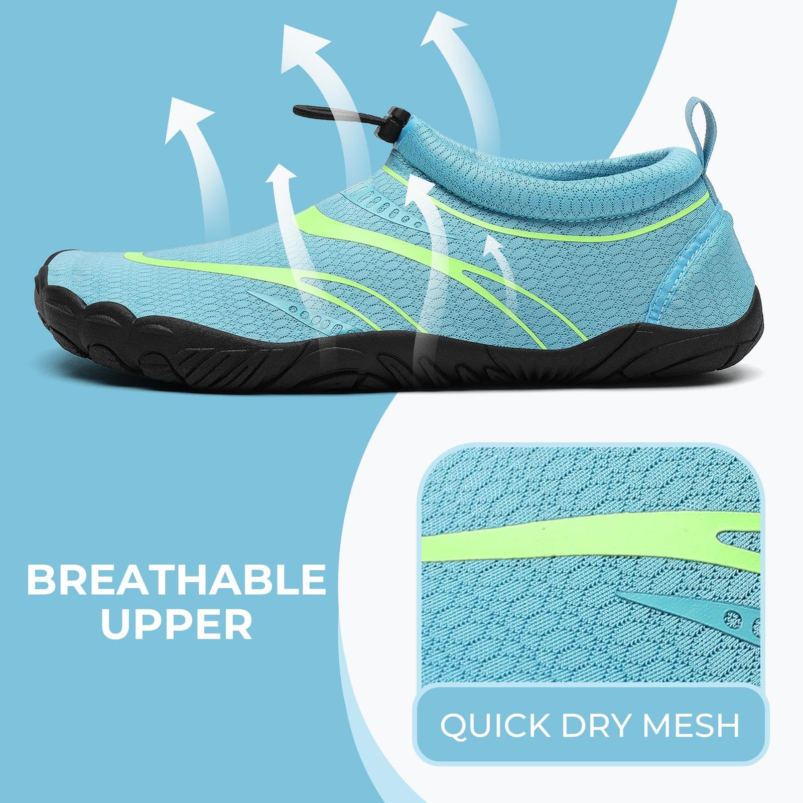 Mishansha Hombres Zapatos de Acuáticos Cómodo Mujer Minimalista Zapatillas de Surf de Playa Verano Ligeras Calzado de Snorkel 36-46EU