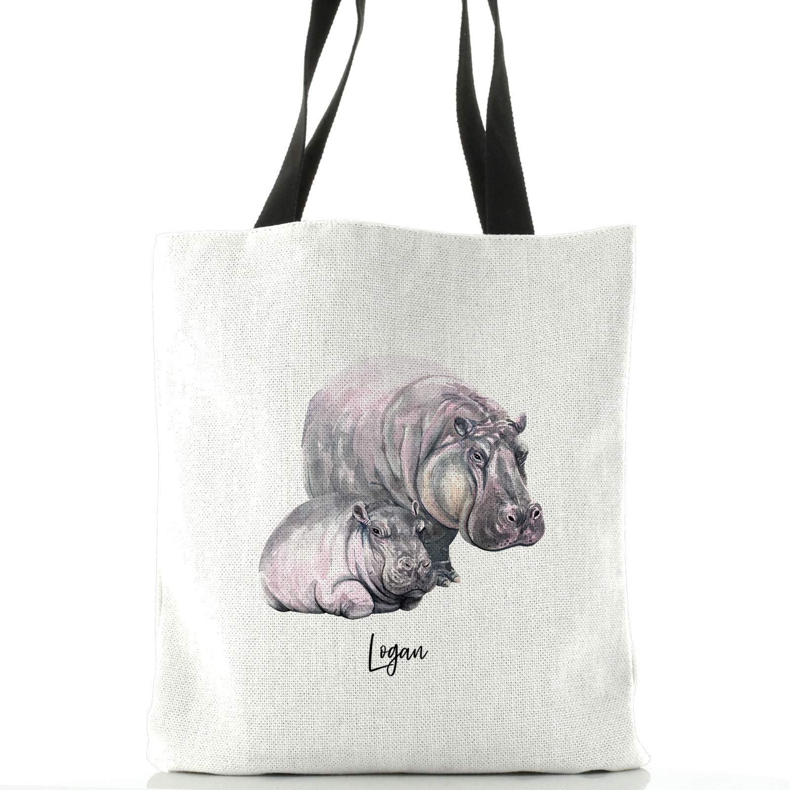 Hairyworm Personalised Tote Bag Customised with Initial/Name/Text, Gift bag, Shopping Bag