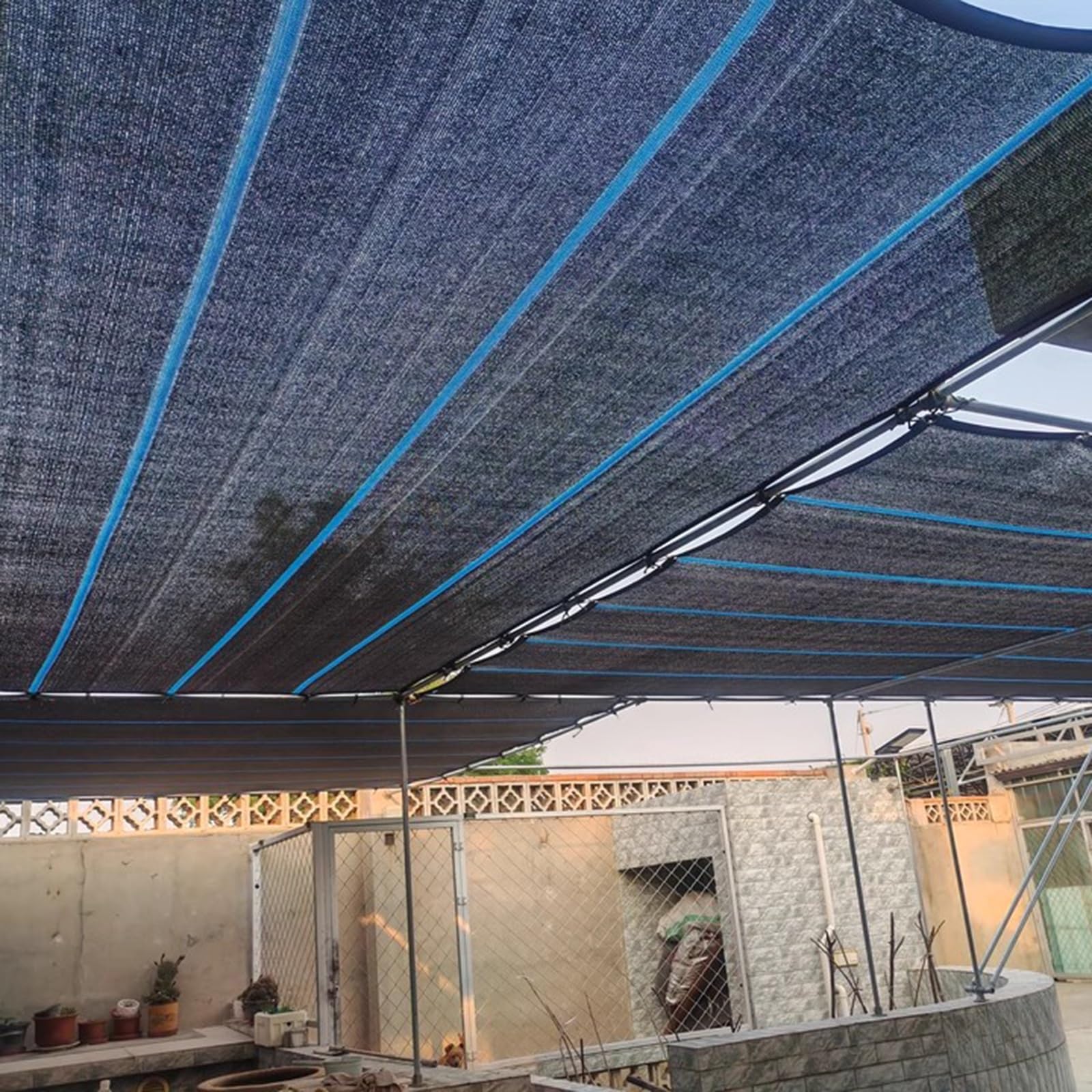 Filet d'ombre de protection solaire plus facile à accrocher au jardin