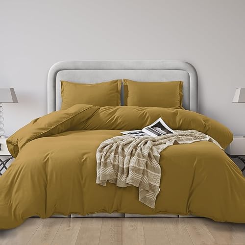 Miniatura 18 de Elegant Comfort Juego de funda de edredón de lujo de 3 piezas, colección de hotel de microfibra de alta calidad de hotel de 1500 hilos, funda