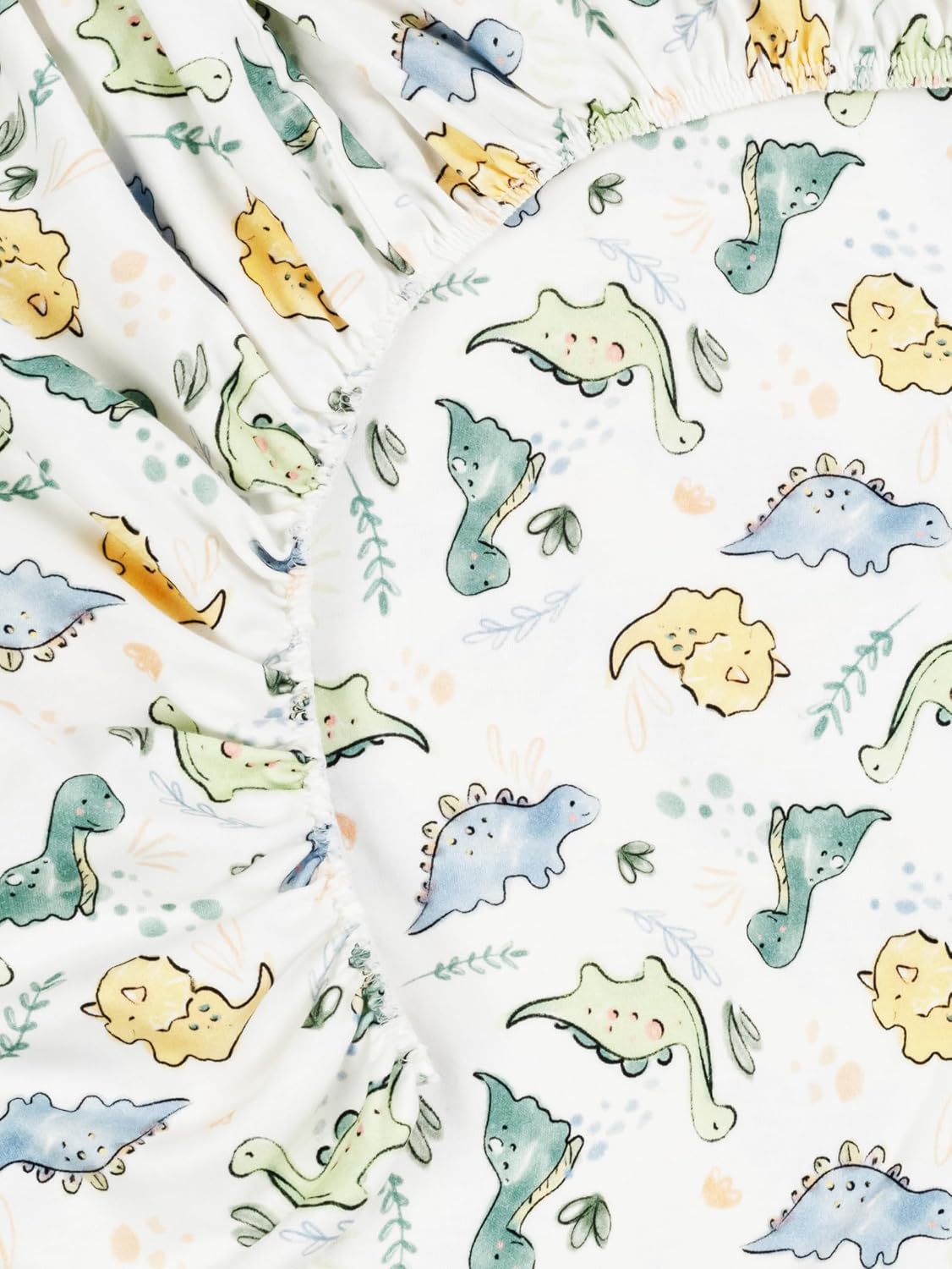 Under The Nile Organic Cotton Playpen Playard Sheet, Dino. 37" x 29"